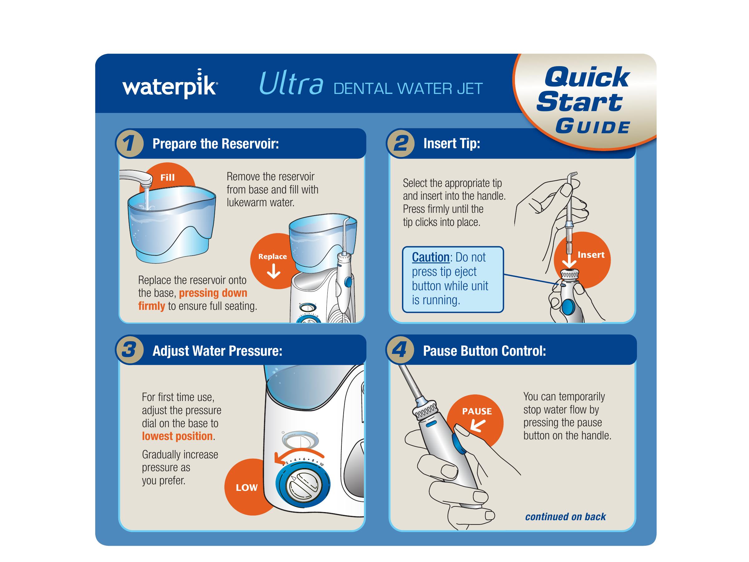 Waterpik Technologies WP-100 Electric Toothbrush User Manual