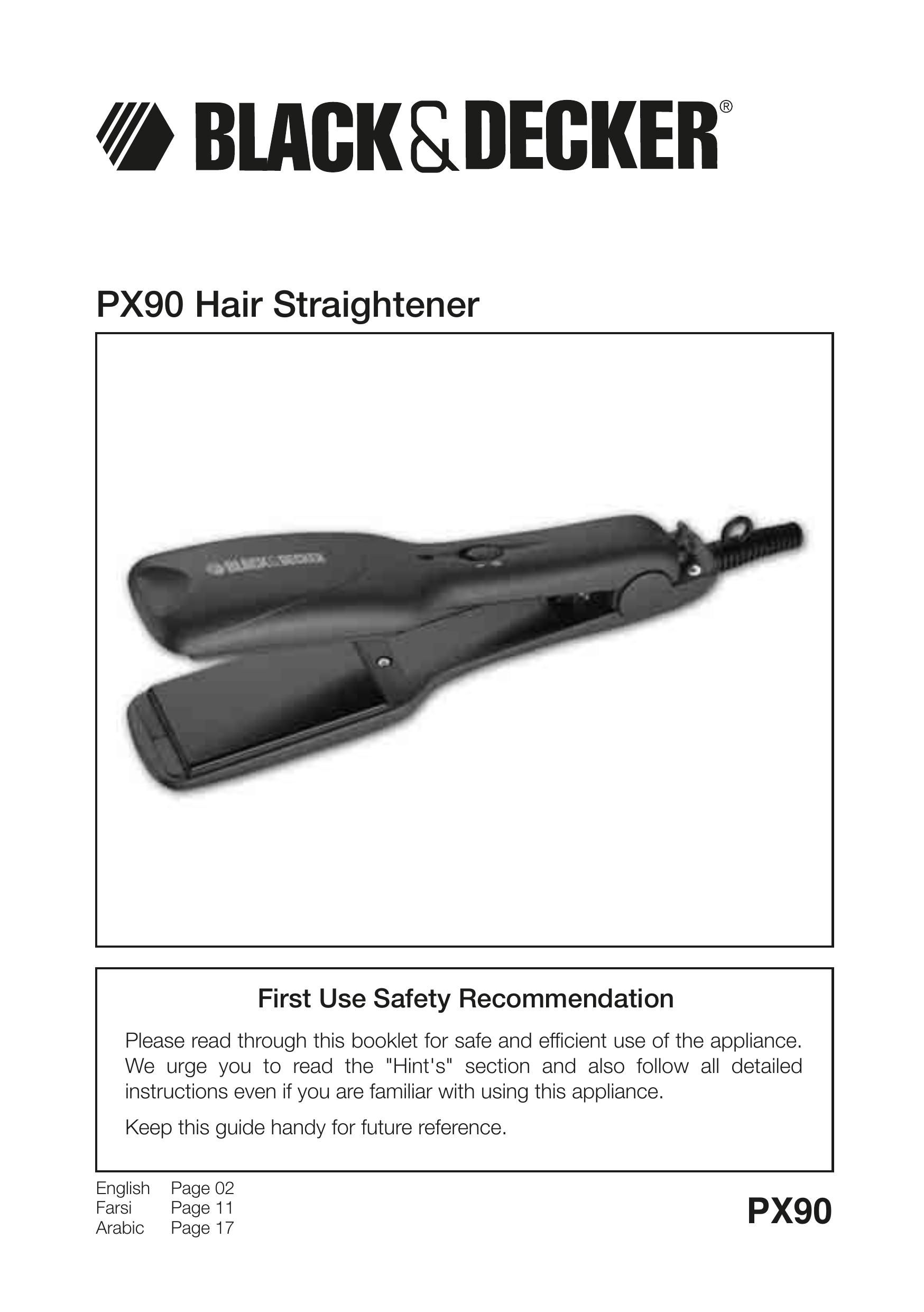Black & Decker PX90 Hair Care Product User Manual