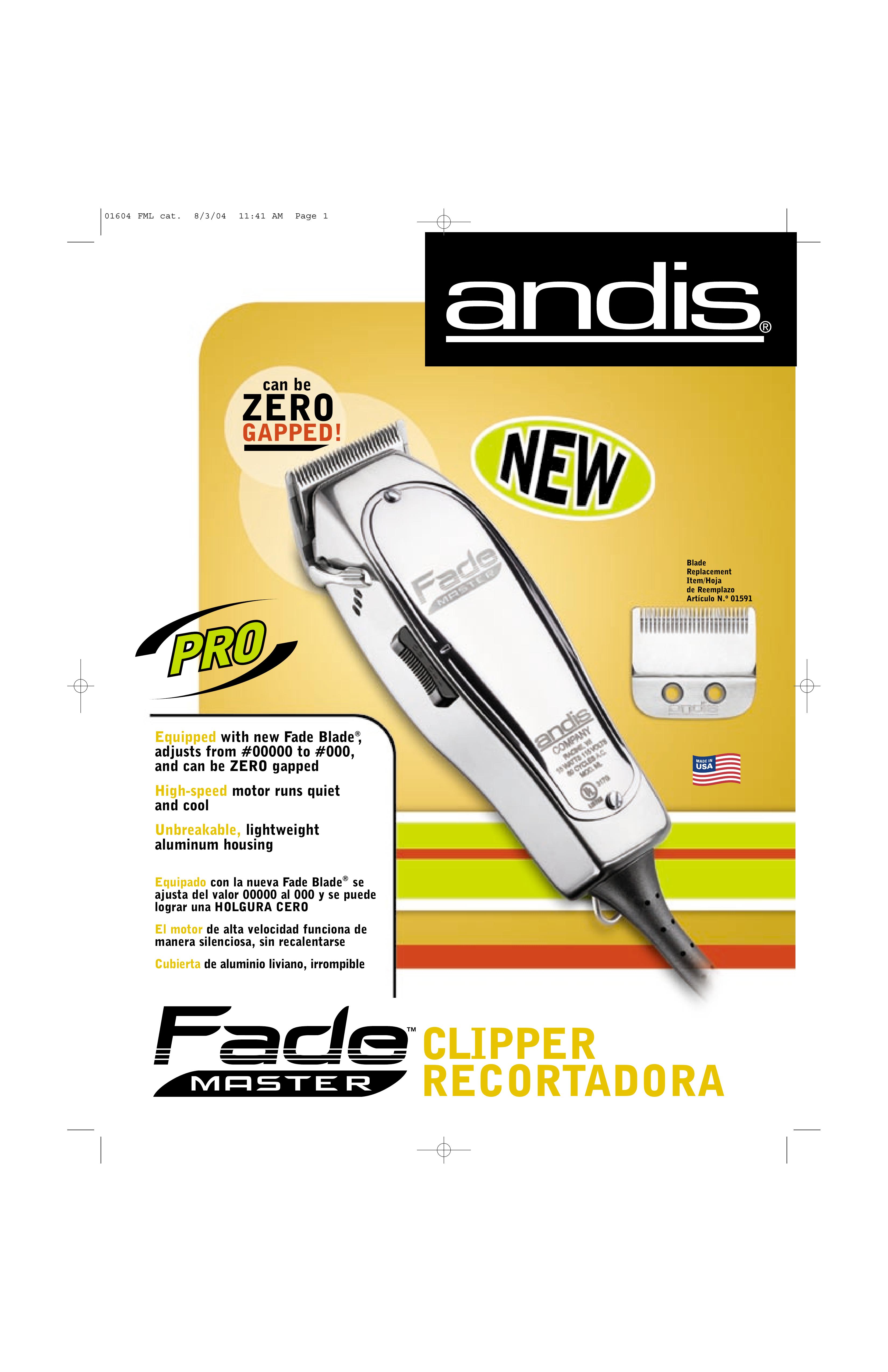 Andis Company 01690 Hair Clippers User Manual