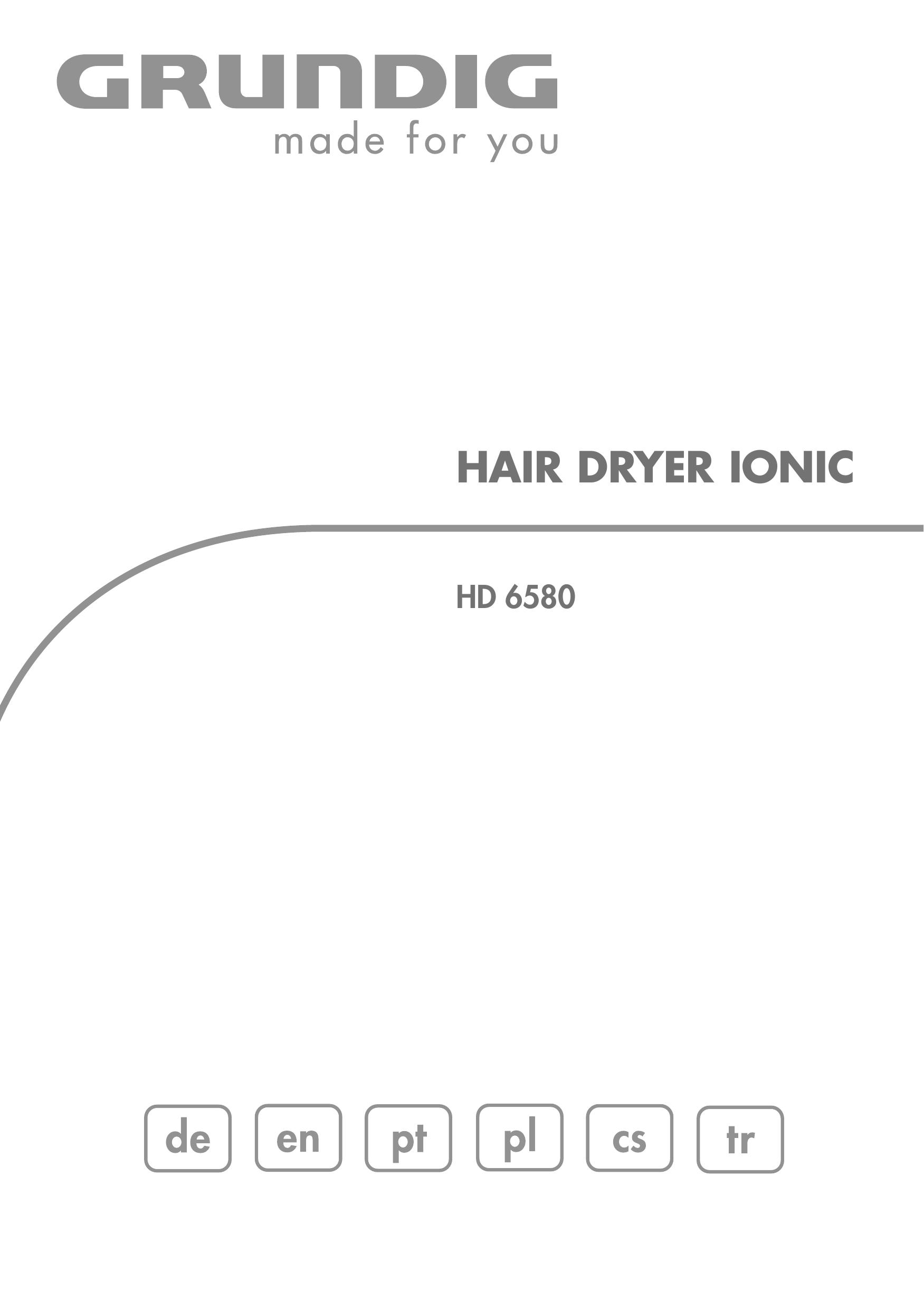 Grundig HD6580 Hair Dryer User Manual