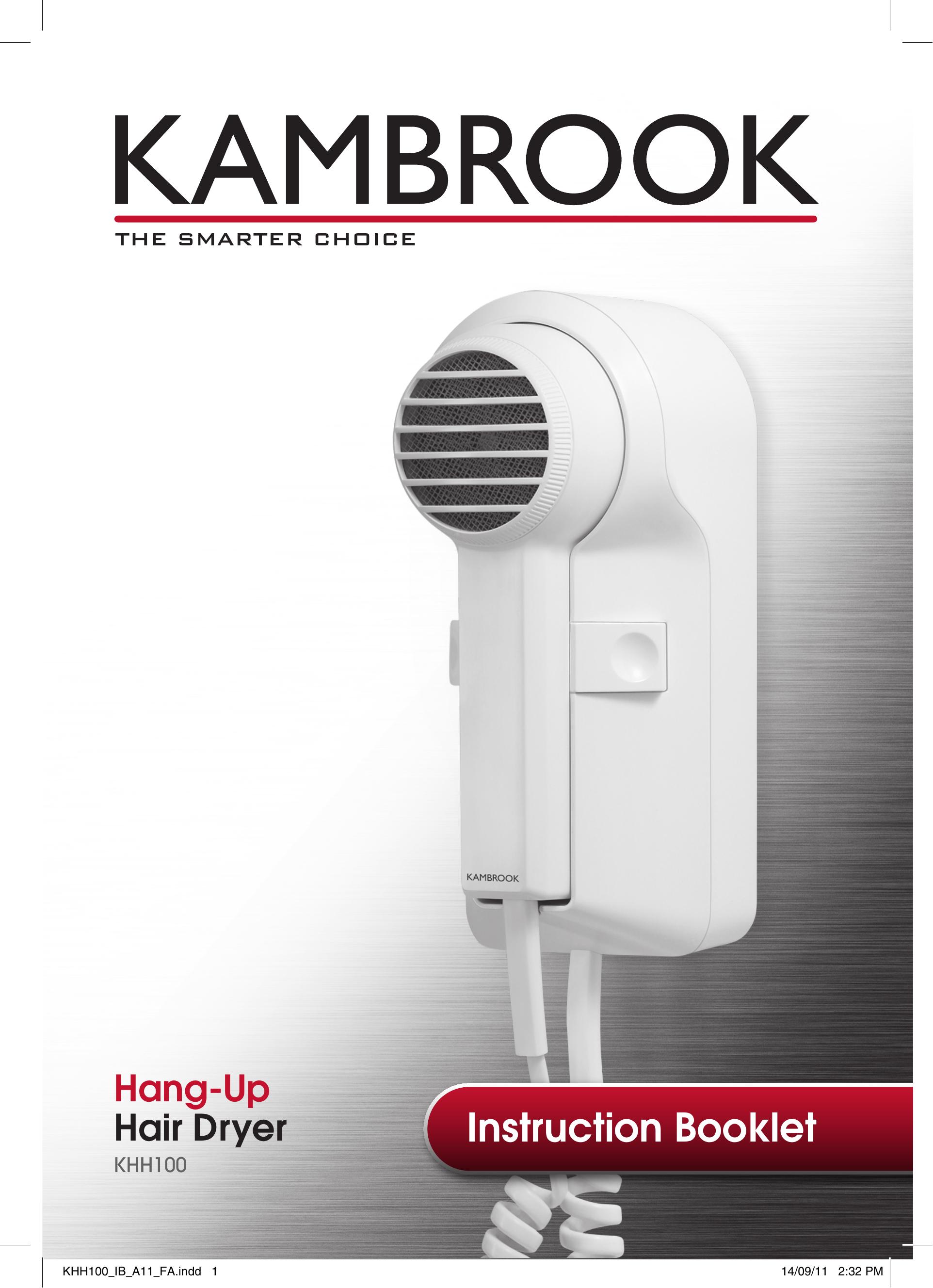 Kambrook KHH100 Hair Dryer User Manual