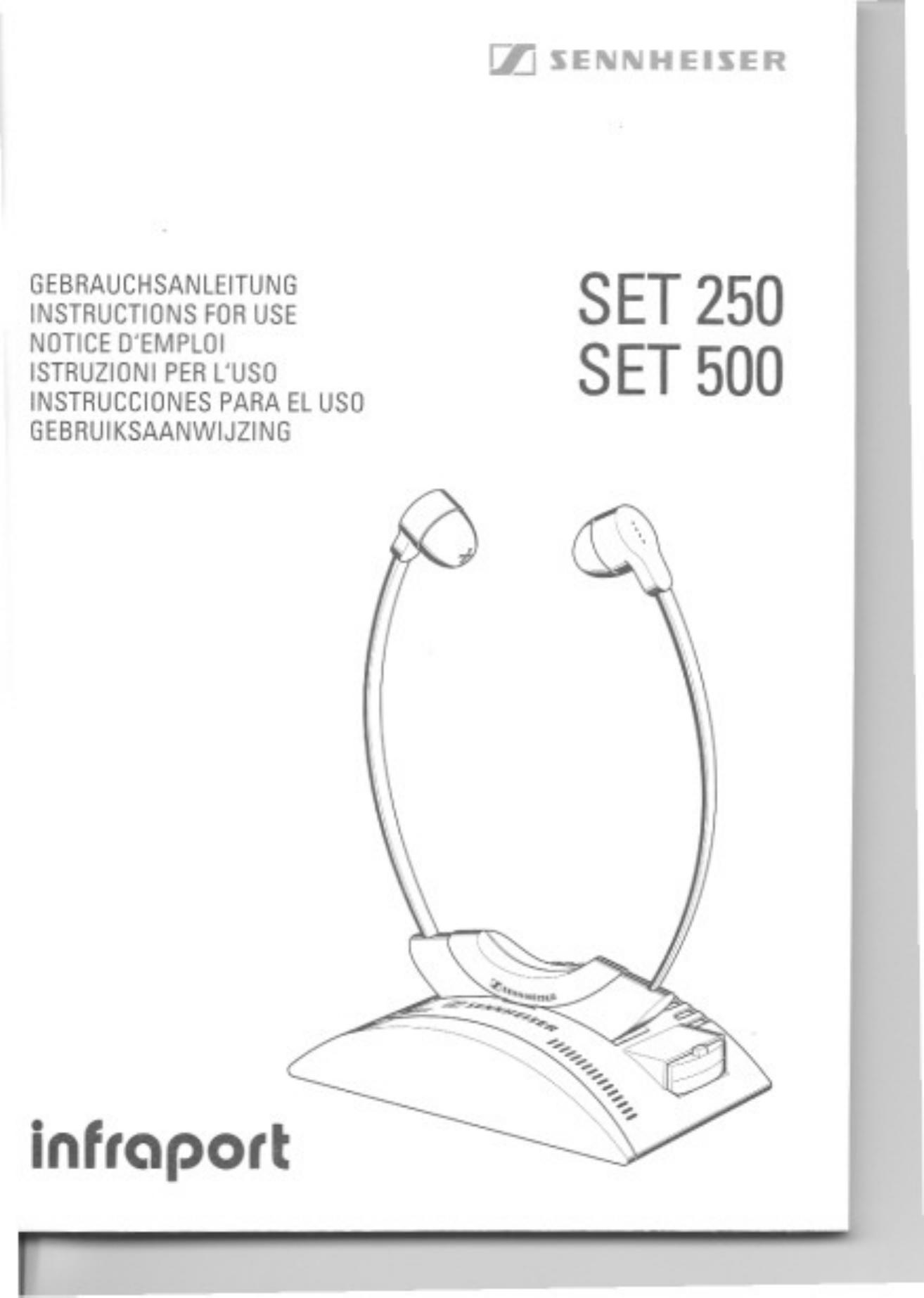 Sennheiser Set 250 Hearing Aid User Manual
