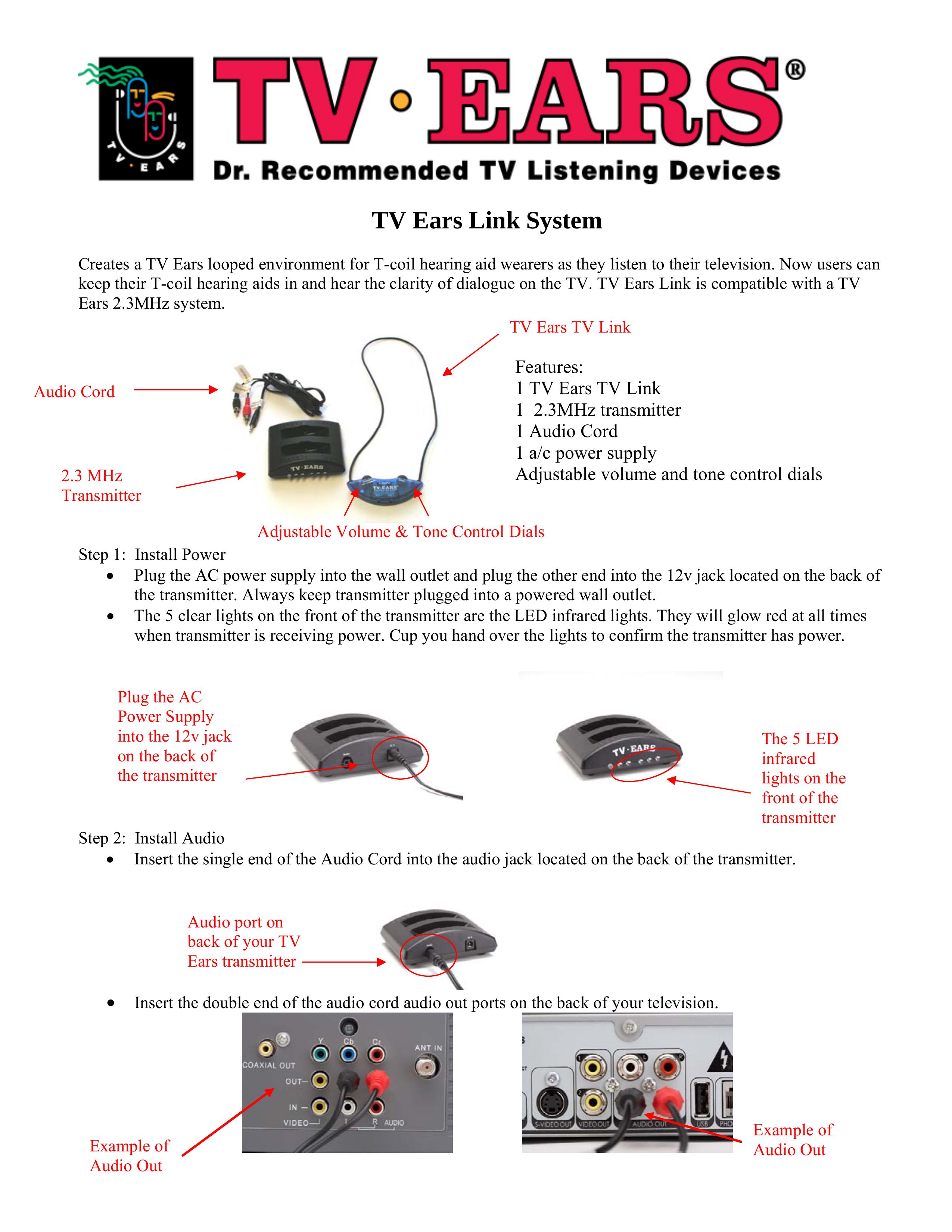 TV Ears Hearing Aid Hearing Aid User Manual
