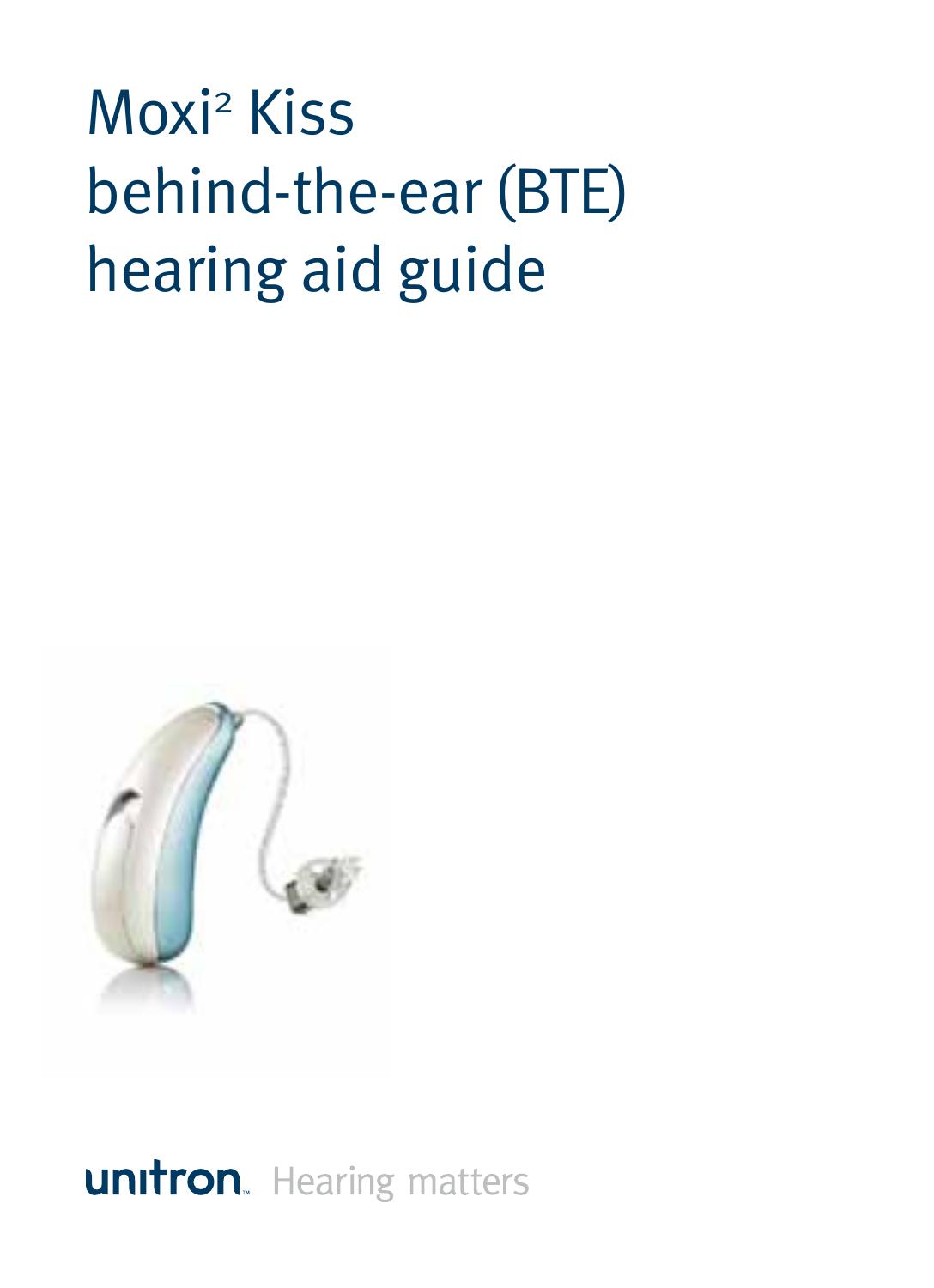 Unitron Hearing Aid Moxi2 Kiss Hearing Aid User Manual