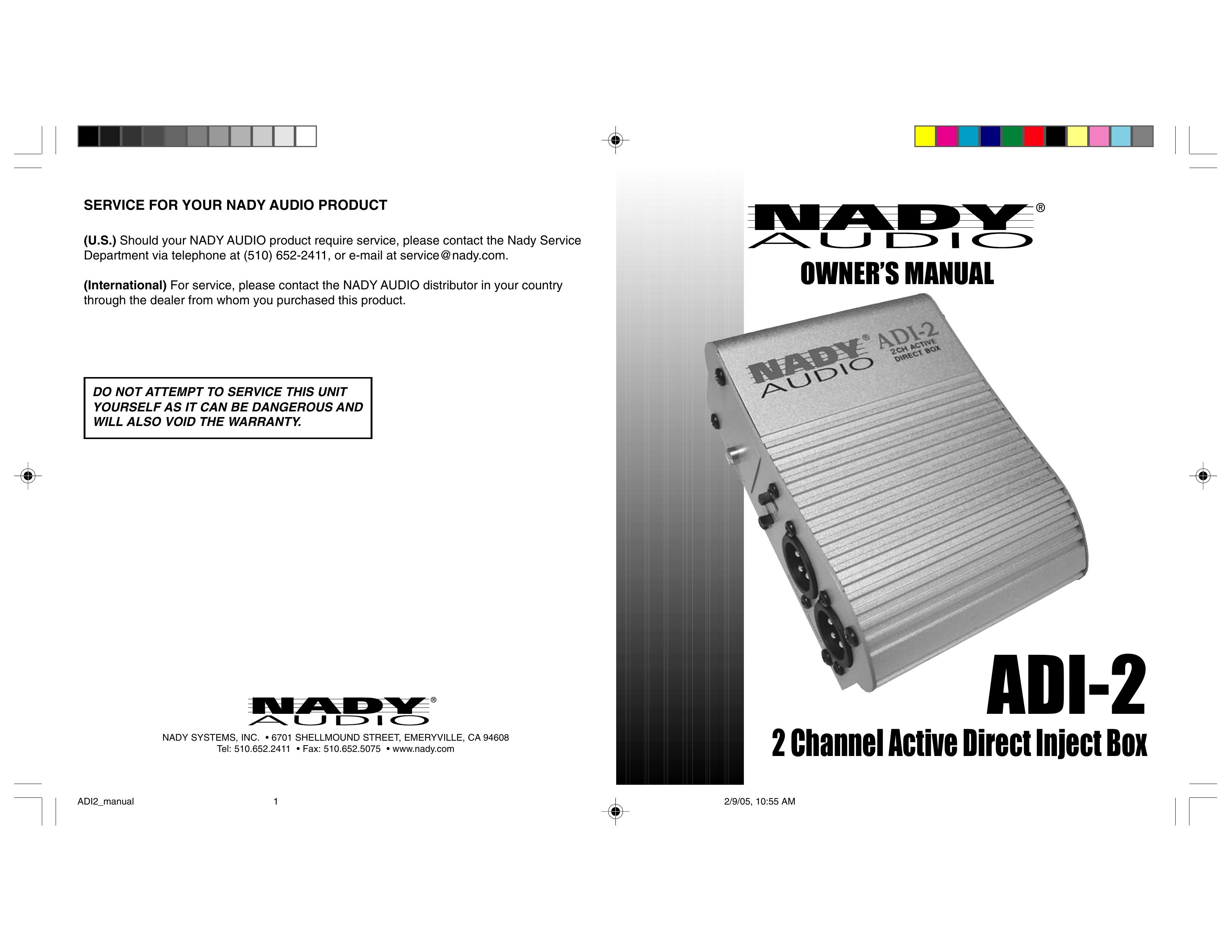 Nady Systems ADI-2 Insulin Pen User Manual