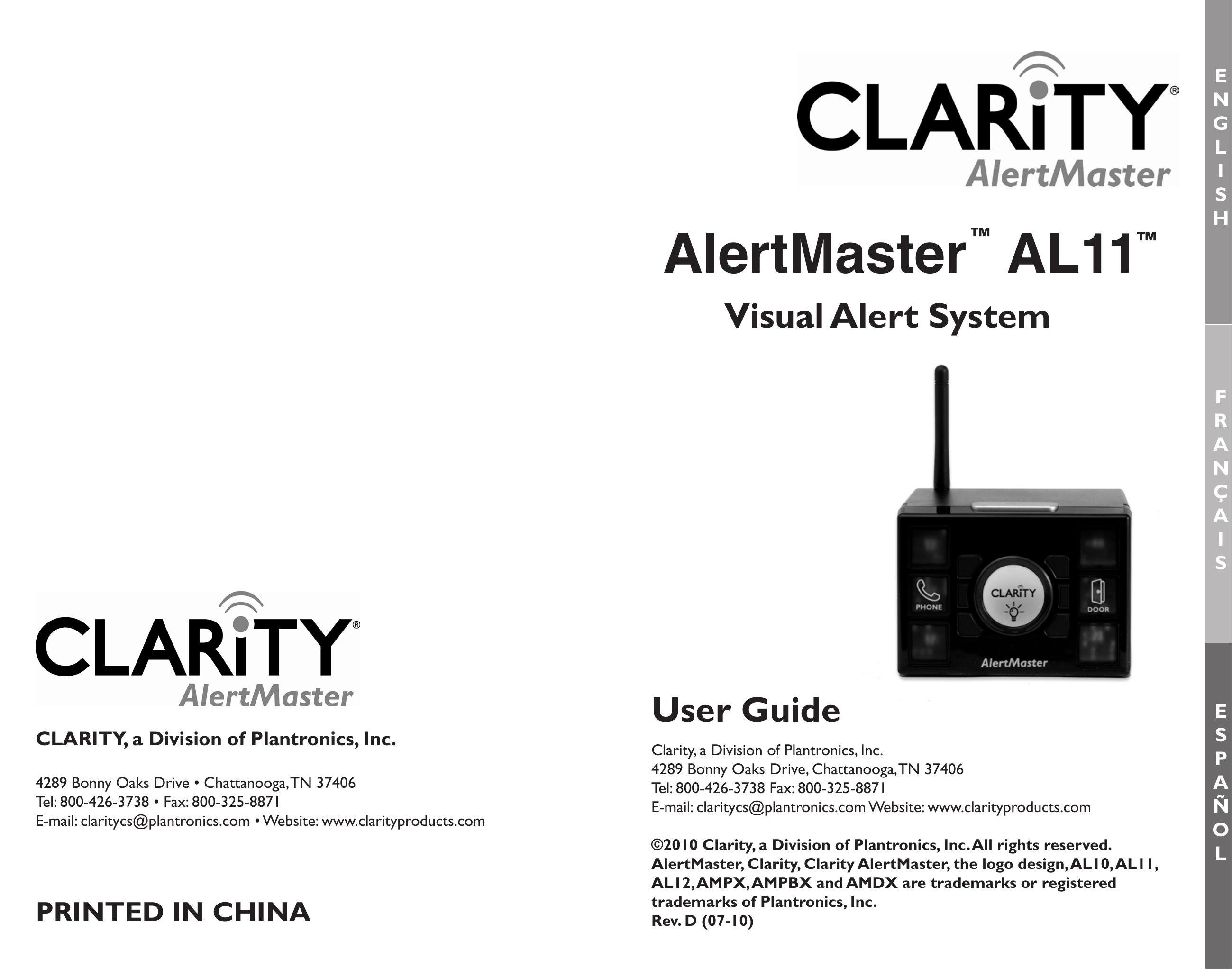 Clarity AL11 Medical Alarms User Manual