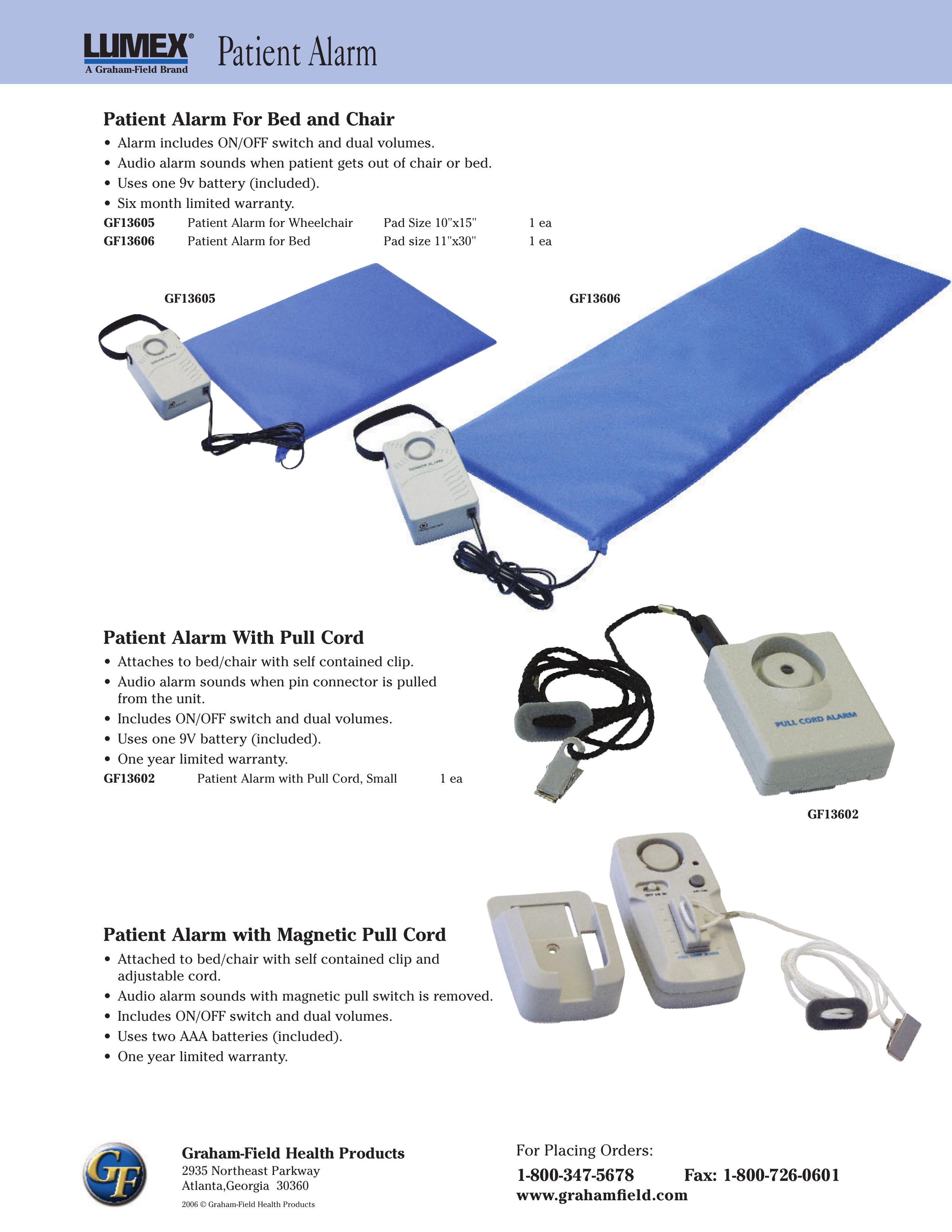 Graham Field GF13605 Medical Alarms User Manual