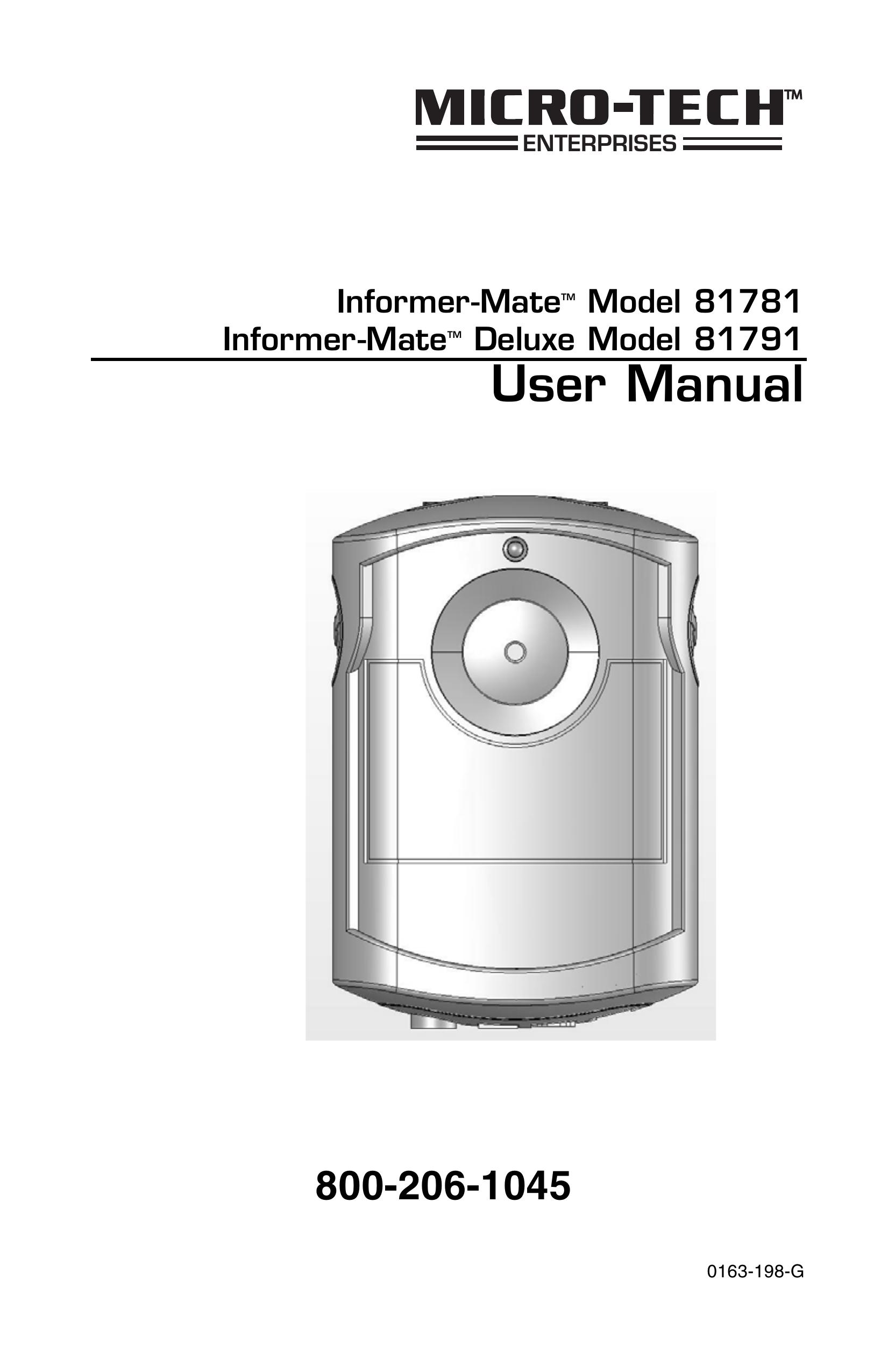 Micro Technic 81781 Medical Alarms User Manual