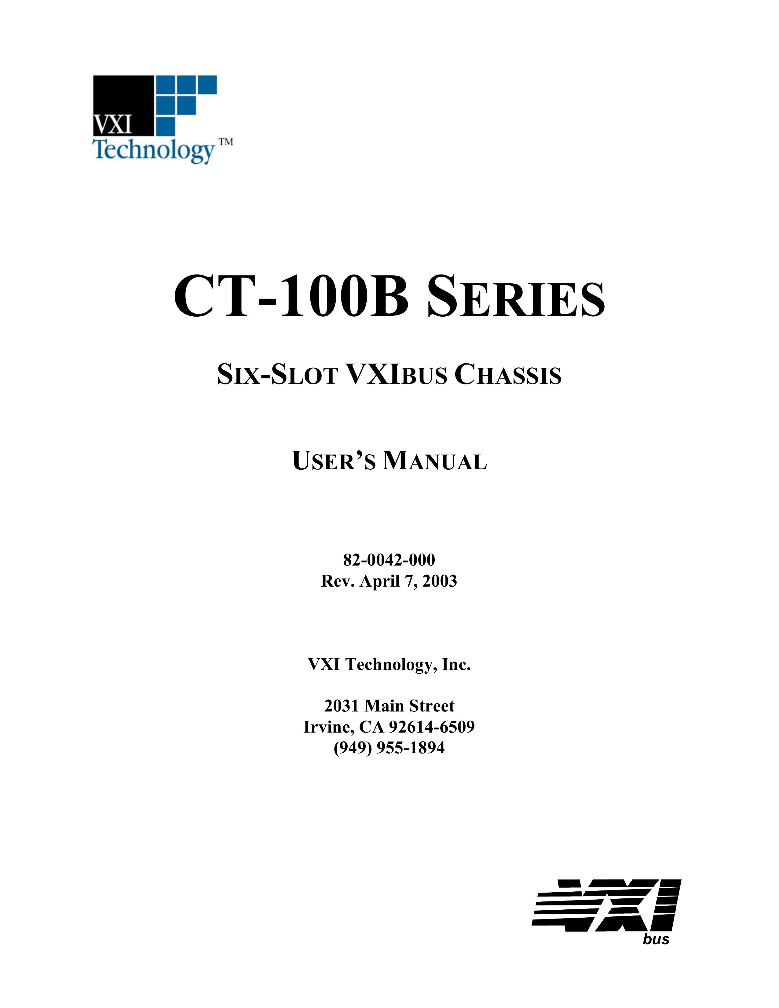 VXI CT-100B Medical Alarms User Manual