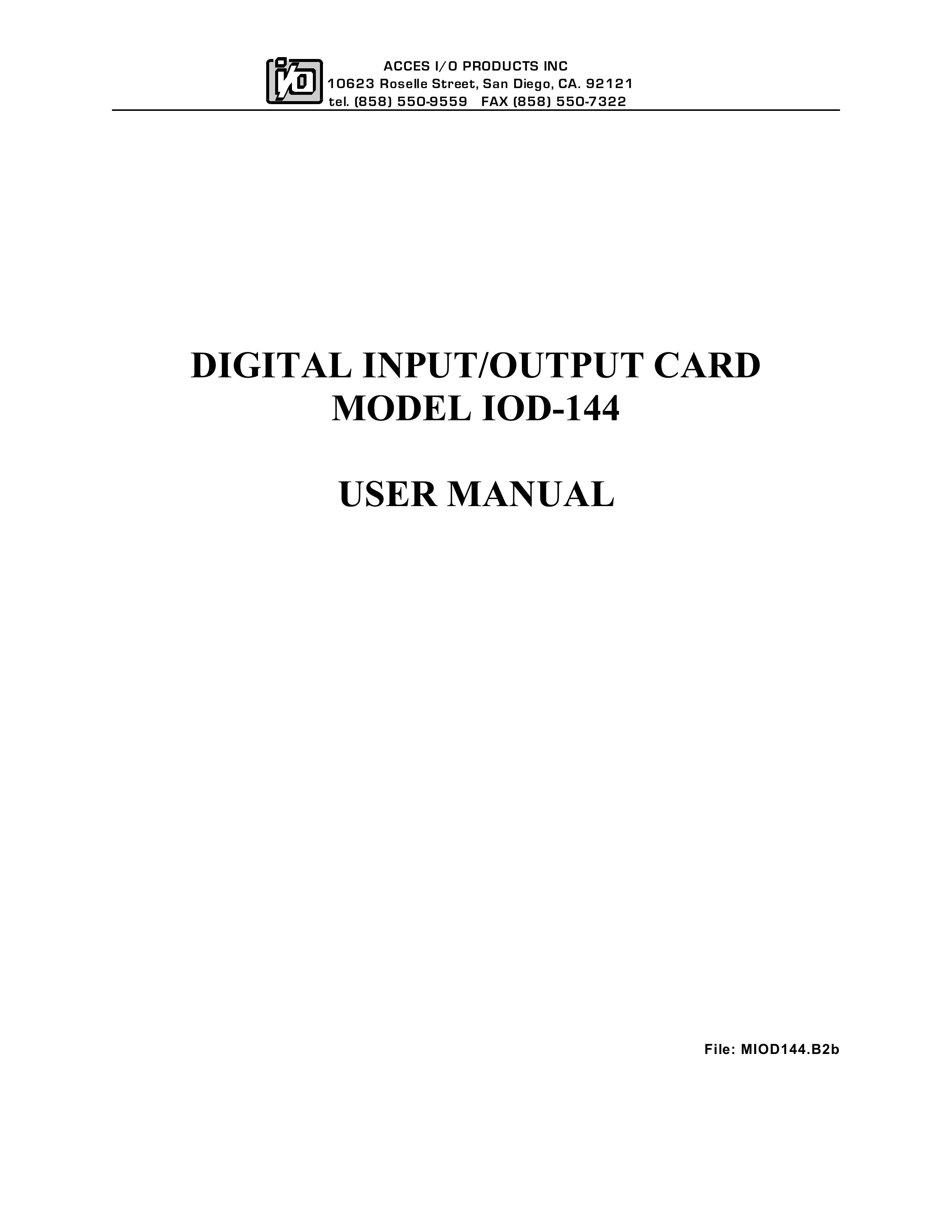 Access IOD-144 Microscope & Magnifier User Manual