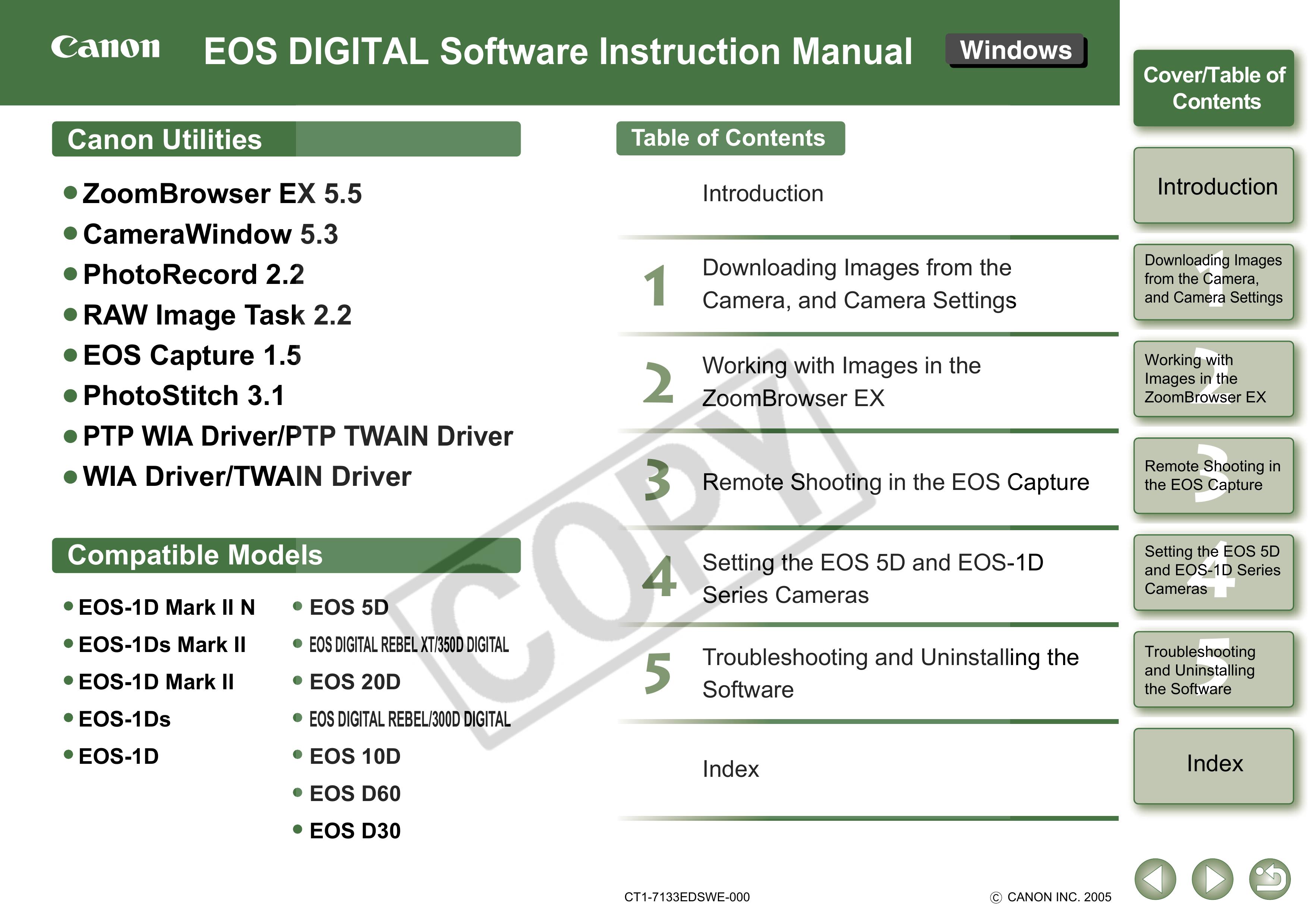 Canon EOS-1D Mark II N Microscope & Magnifier User Manual