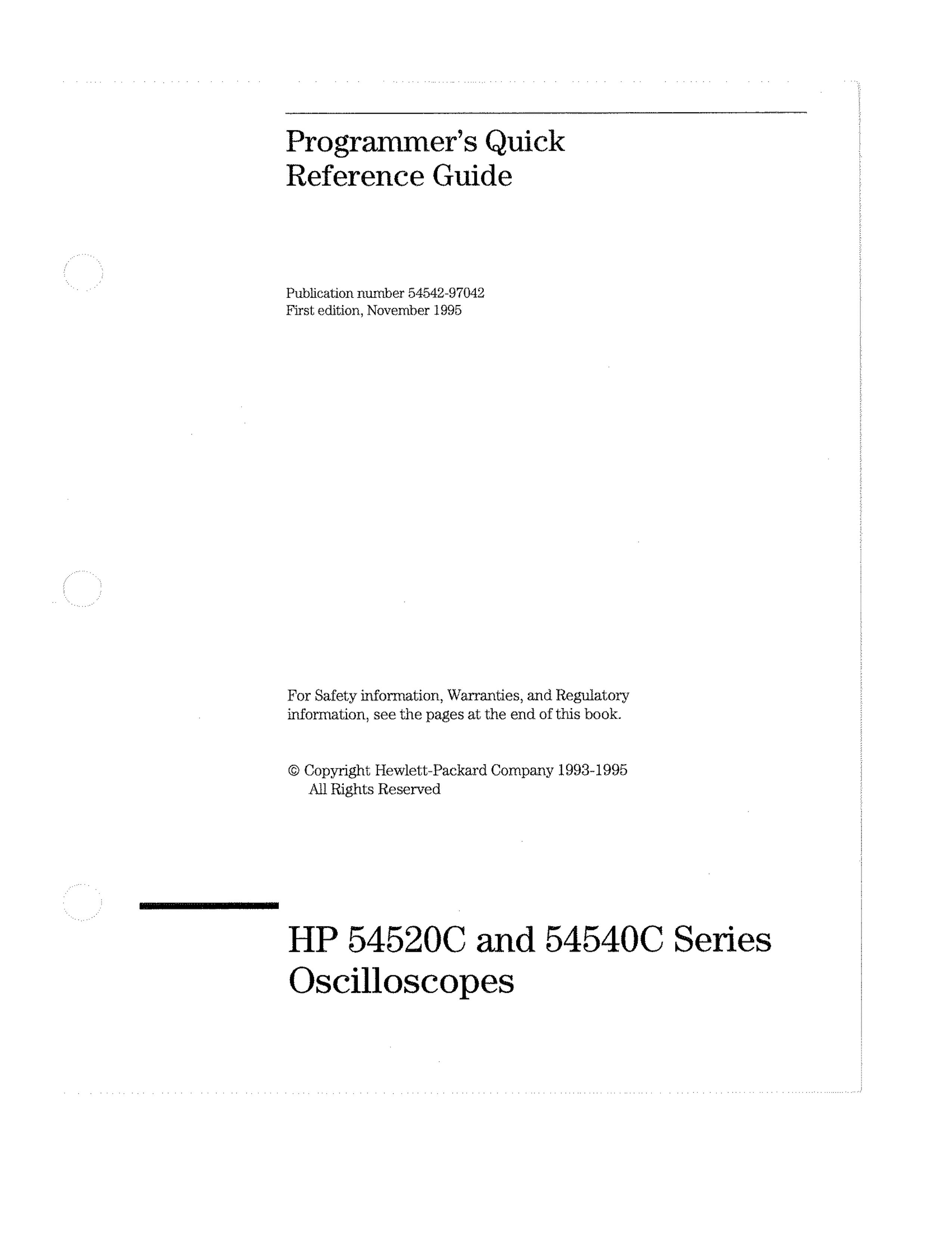 HP (Hewlett-Packard) HP 54540C Microscope & Magnifier User Manual