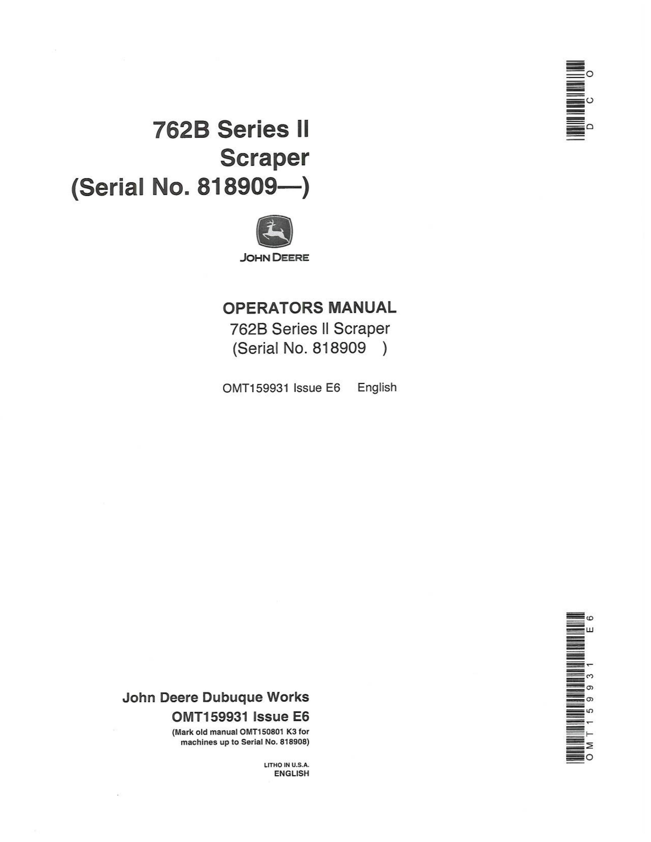 John Deere 762B Microscope & Magnifier User Manual