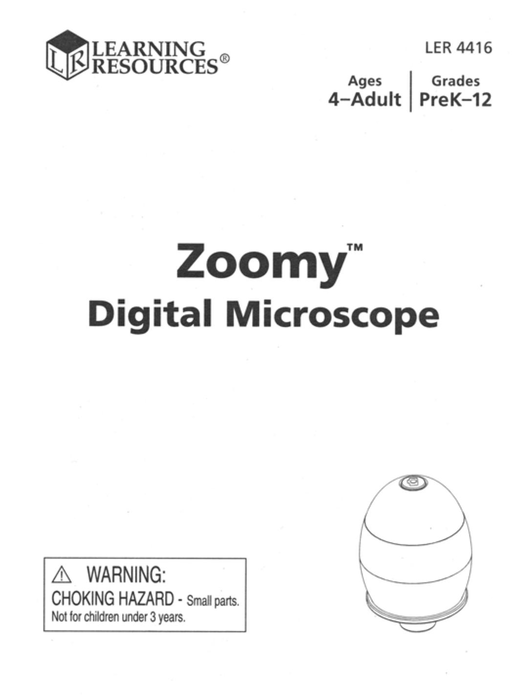 Learning Resources LER 4416 Microscope & Magnifier User Manual
