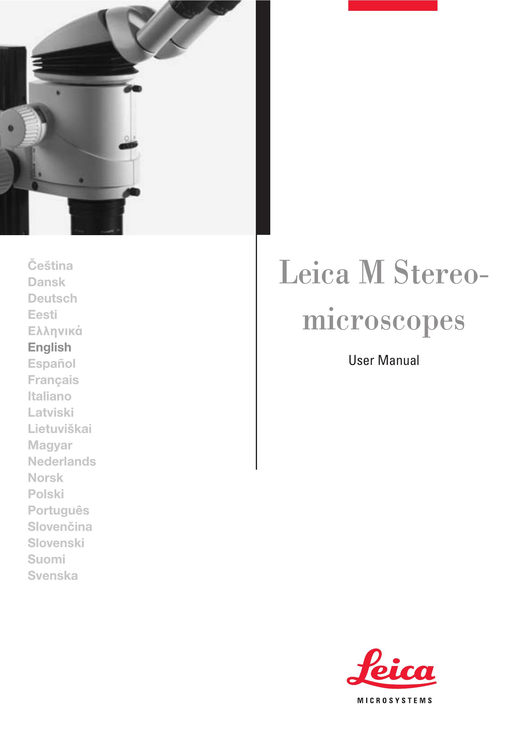 Leica MZ125 Microscope & Magnifier User Manual