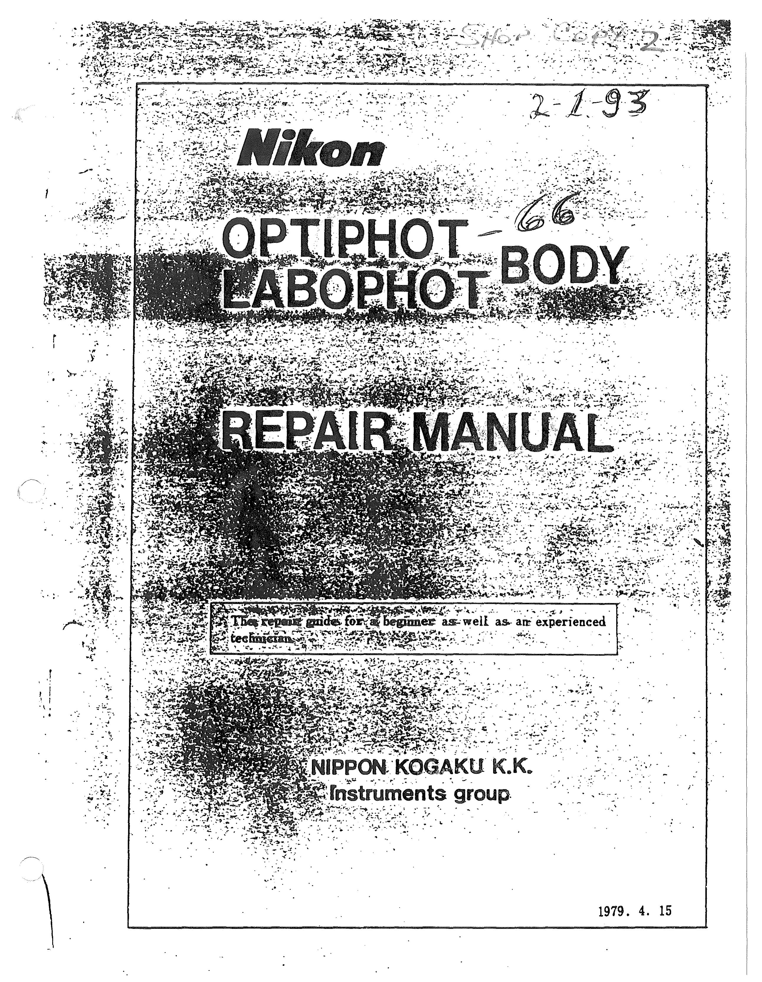 Nikon 50i and E100 Microscope & Magnifier User Manual