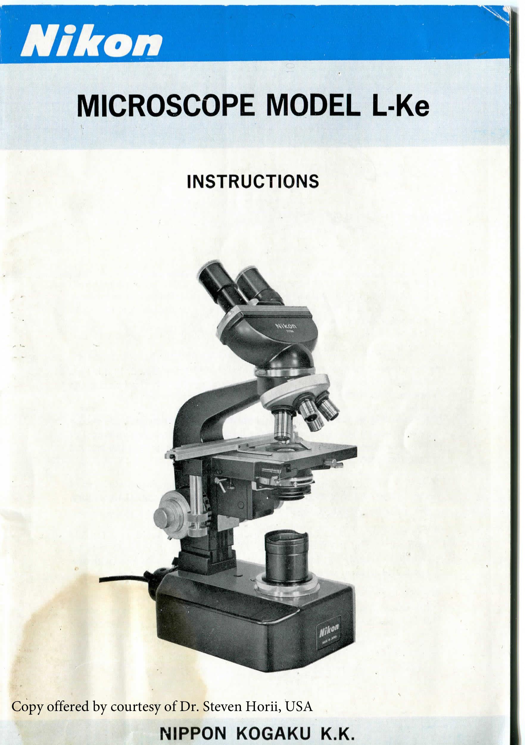 Nikon L-Ke Microscope & Magnifier User Manual