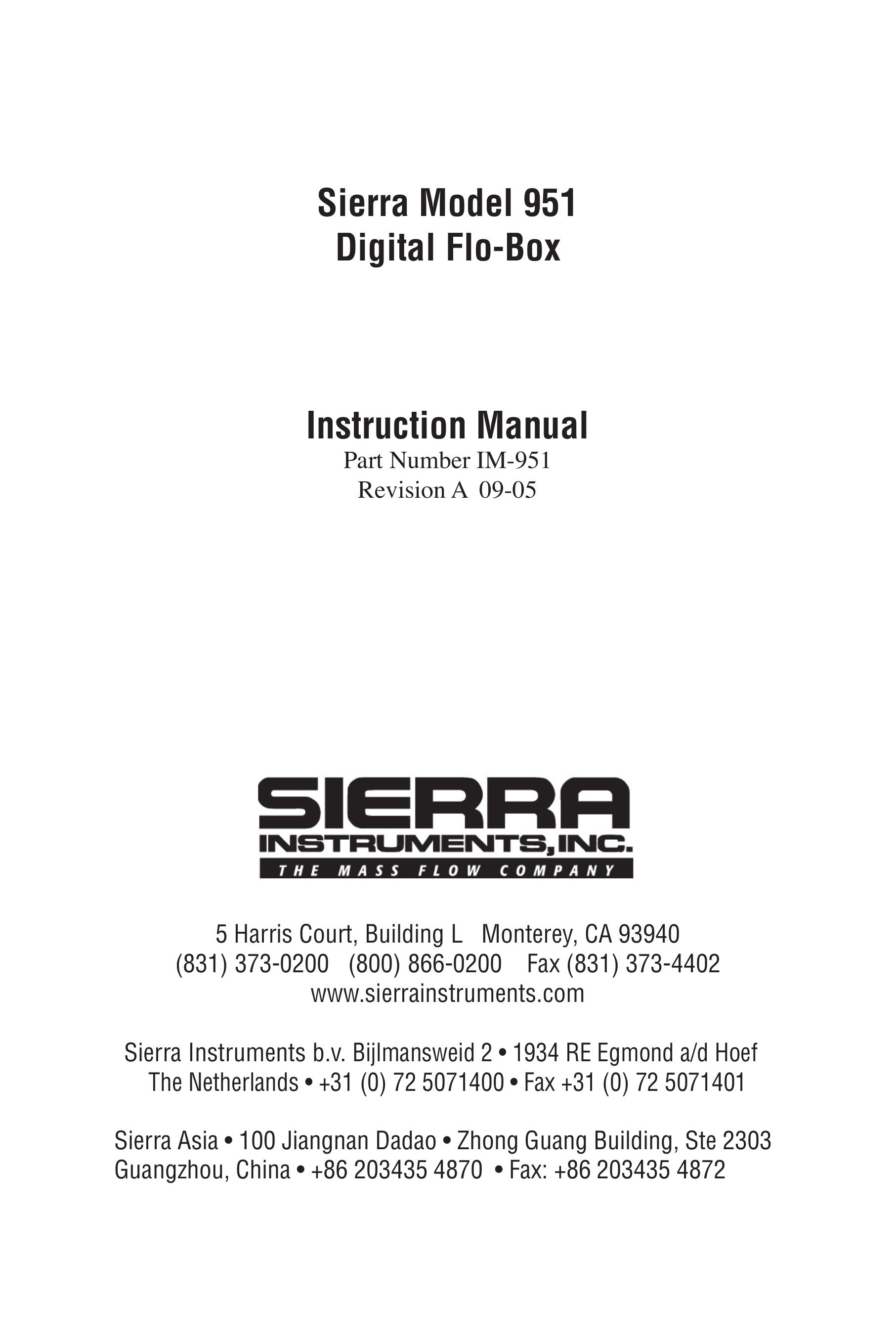 Sierra 951 Microscope & Magnifier User Manual