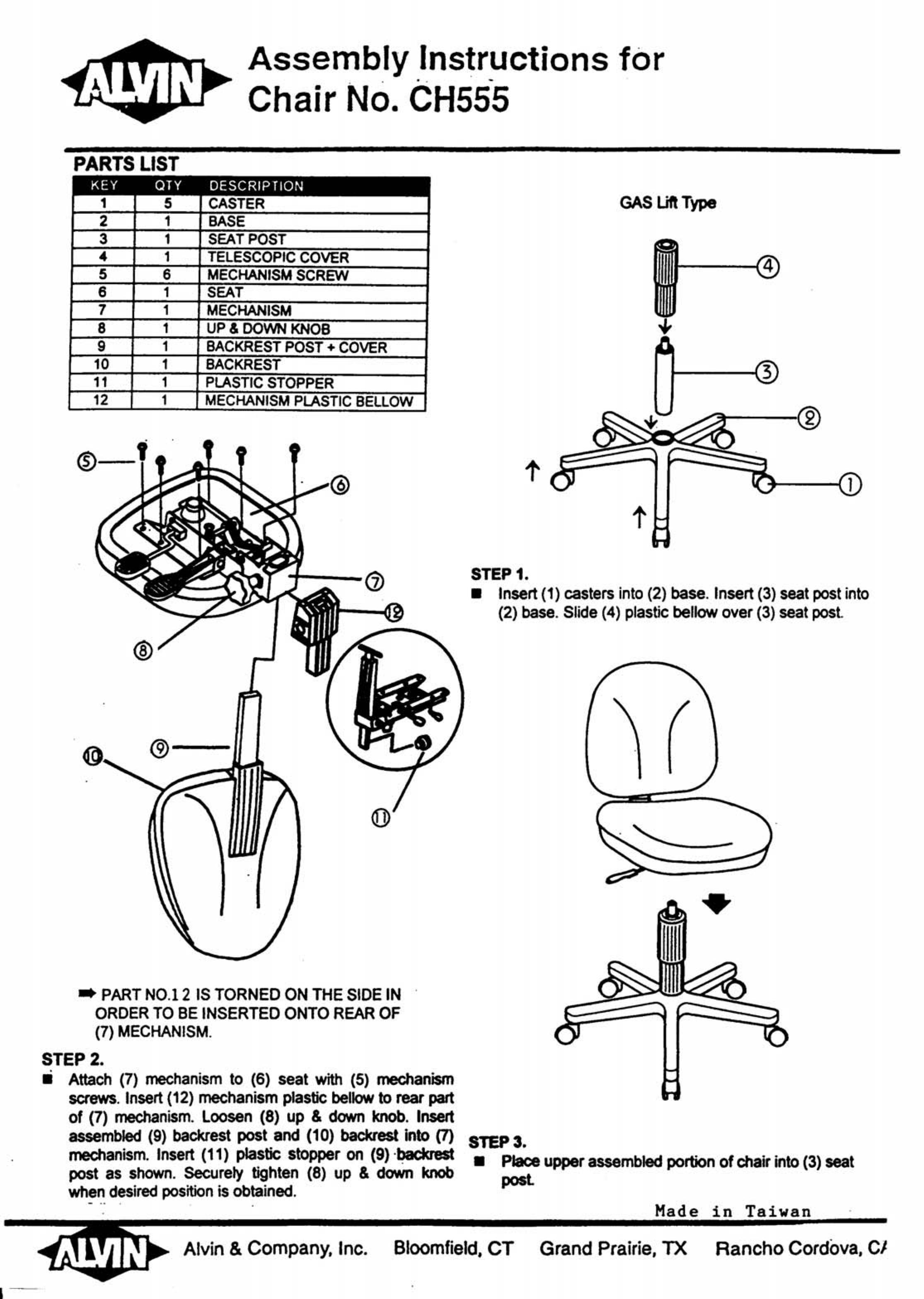 Alvin CH555 Mobility Aid User Manual