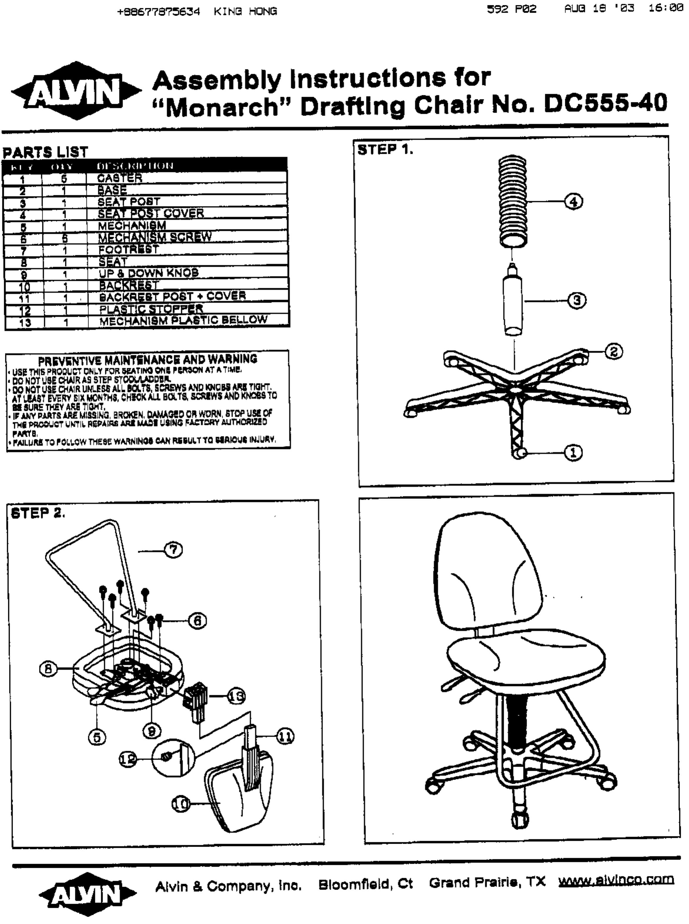 Alvin DC555-40 Mobility Aid User Manual