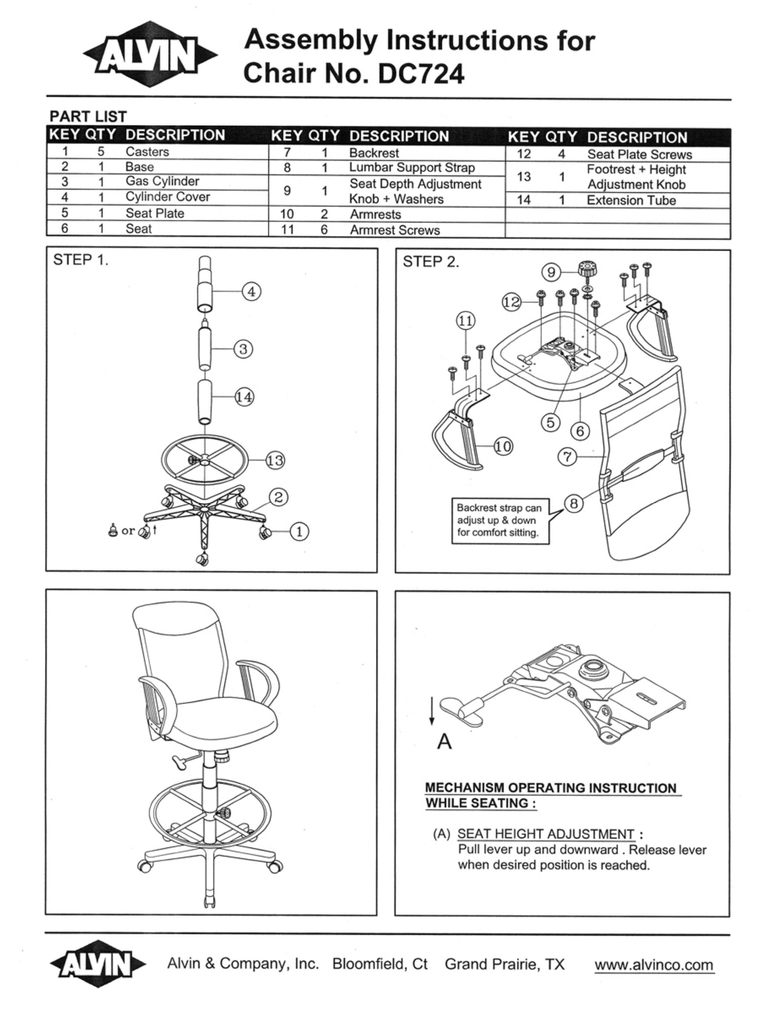 Alvin DC724 Mobility Aid User Manual