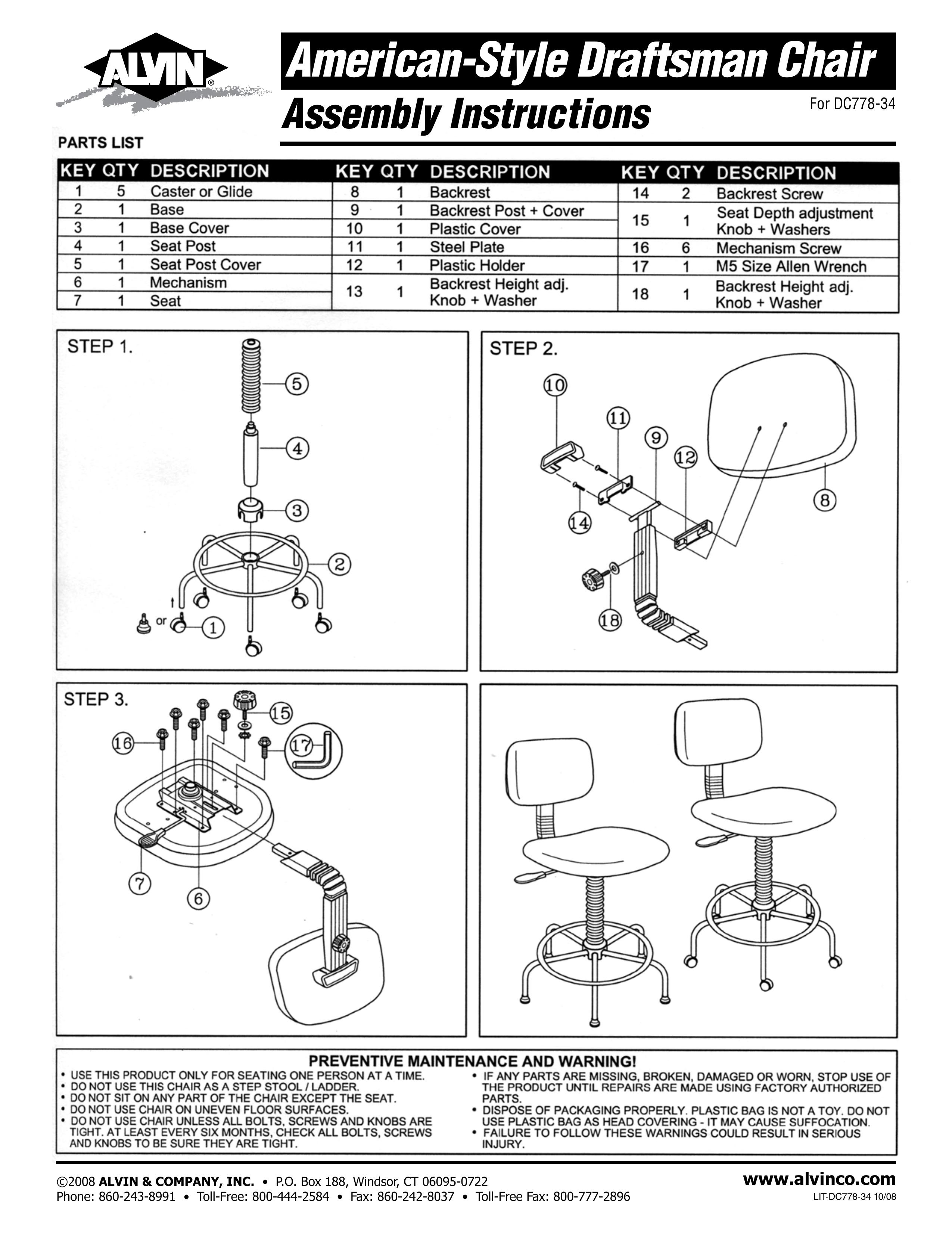Alvin DC778-34 Mobility Aid User Manual