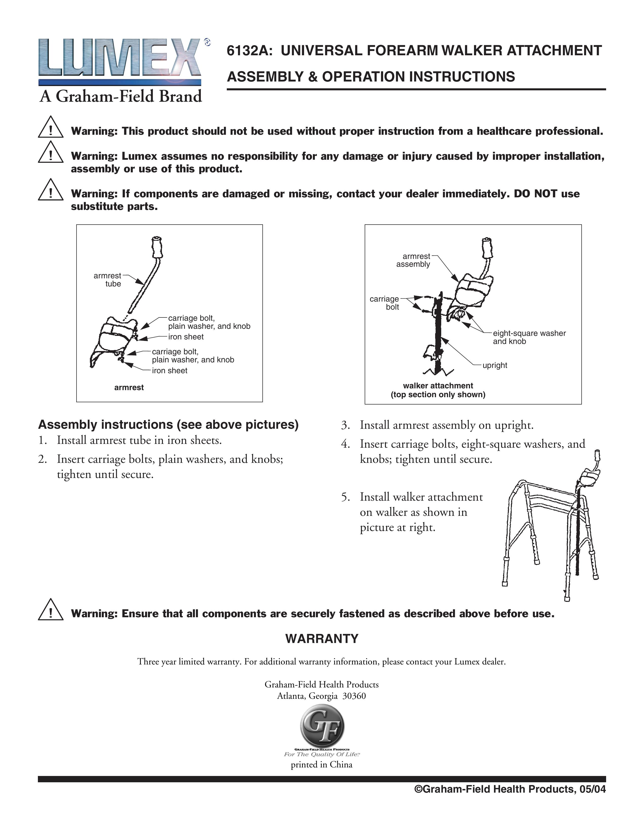 Graham Field 6132A Mobility Aid User Manual