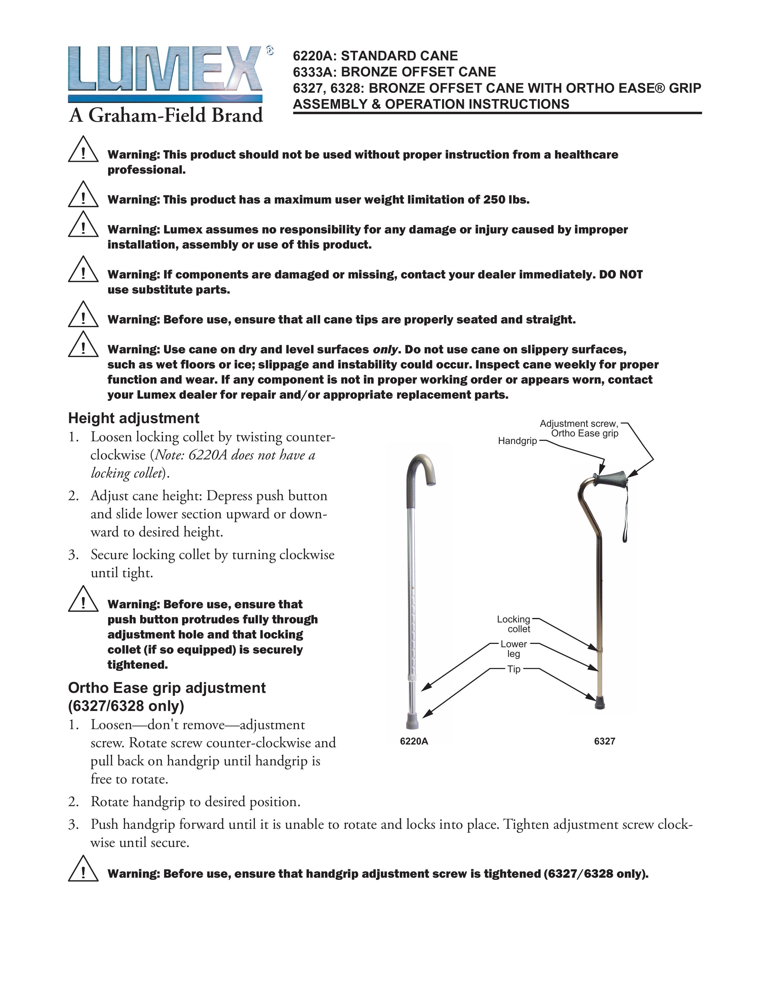 Graham Field 6220A Mobility Aid User Manual