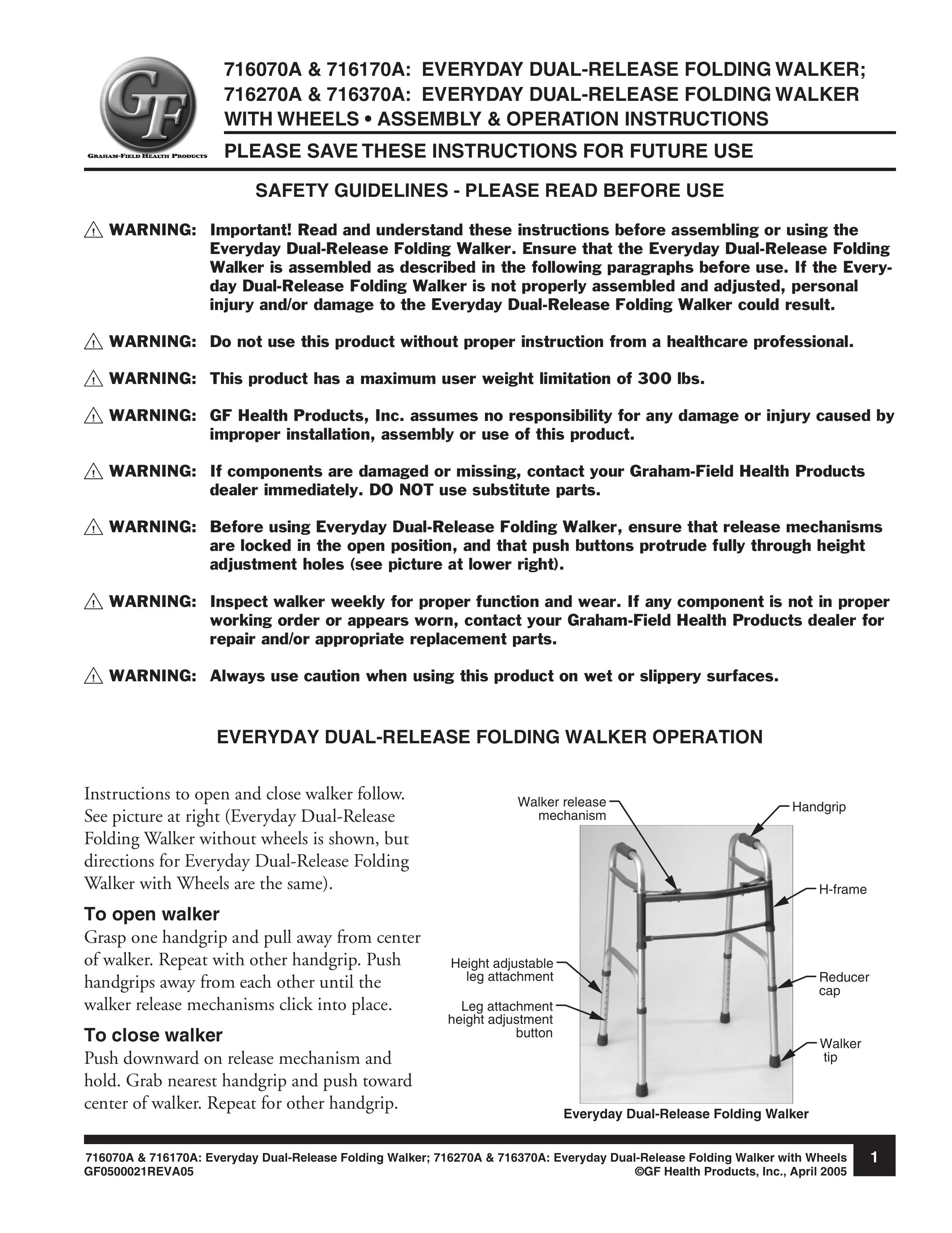 Graham Field 716370A Mobility Aid User Manual