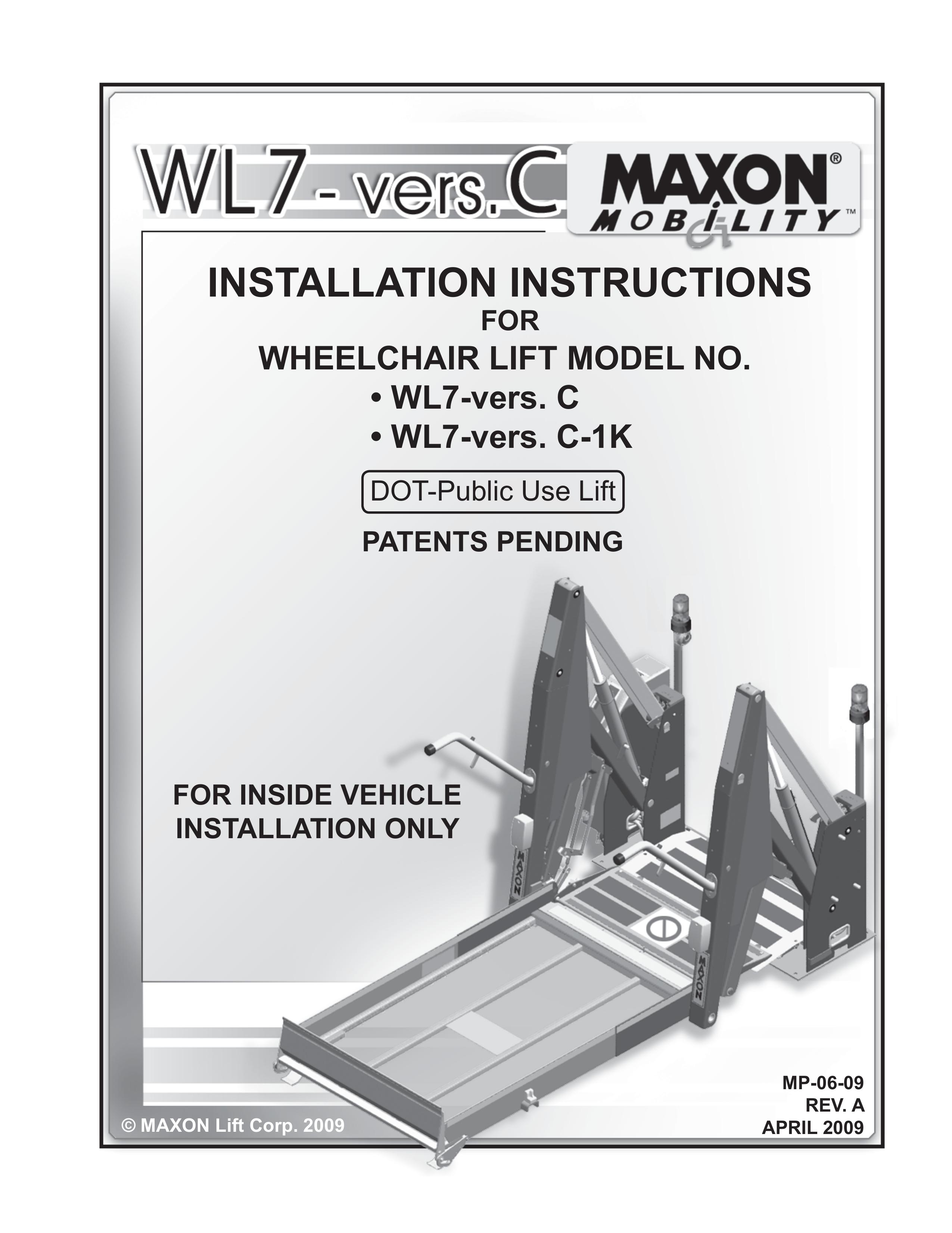 Maxon Telecom WL7-VERS. C Mobility Aid User Manual