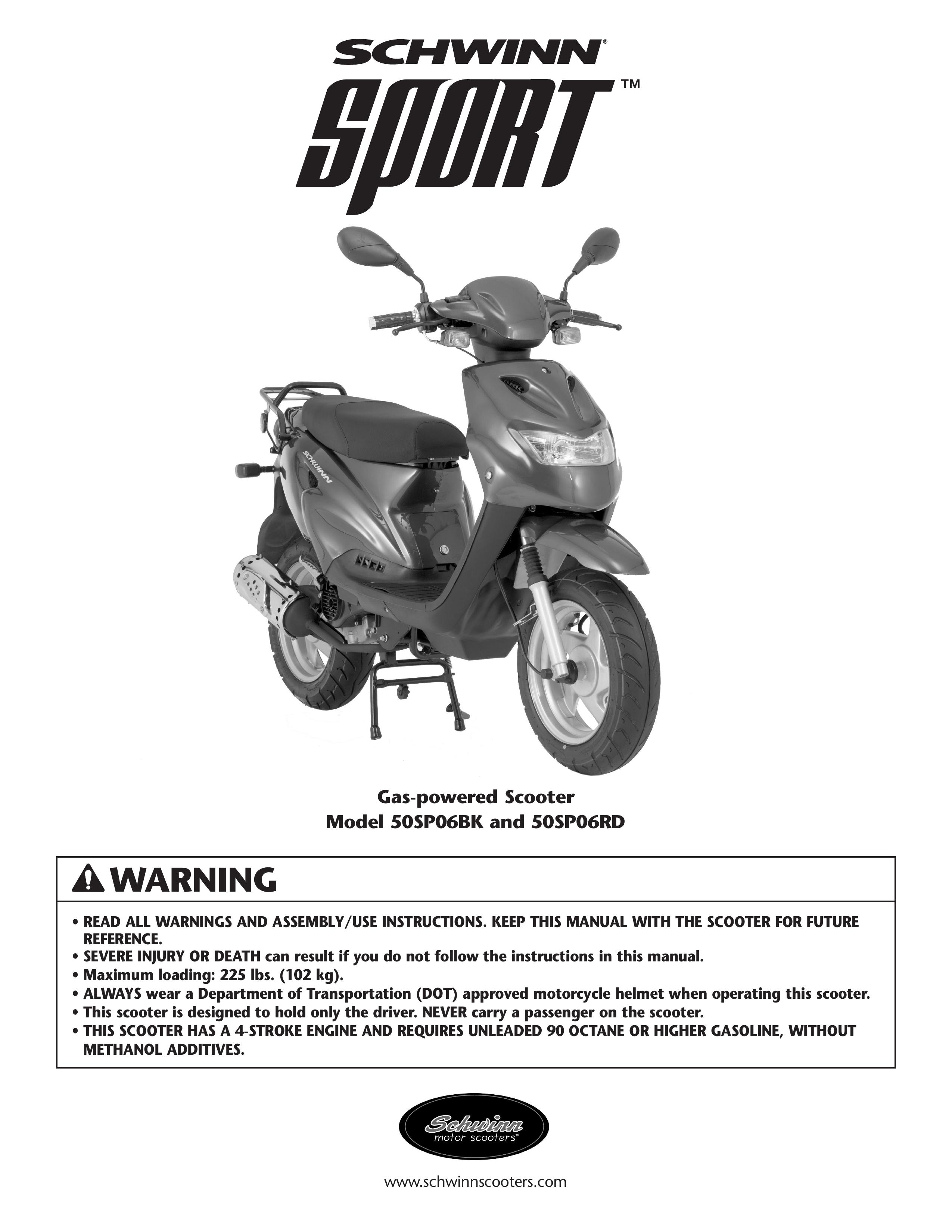 Schwinn Motor Scooters 50SP06BK Mobility Aid User Manual