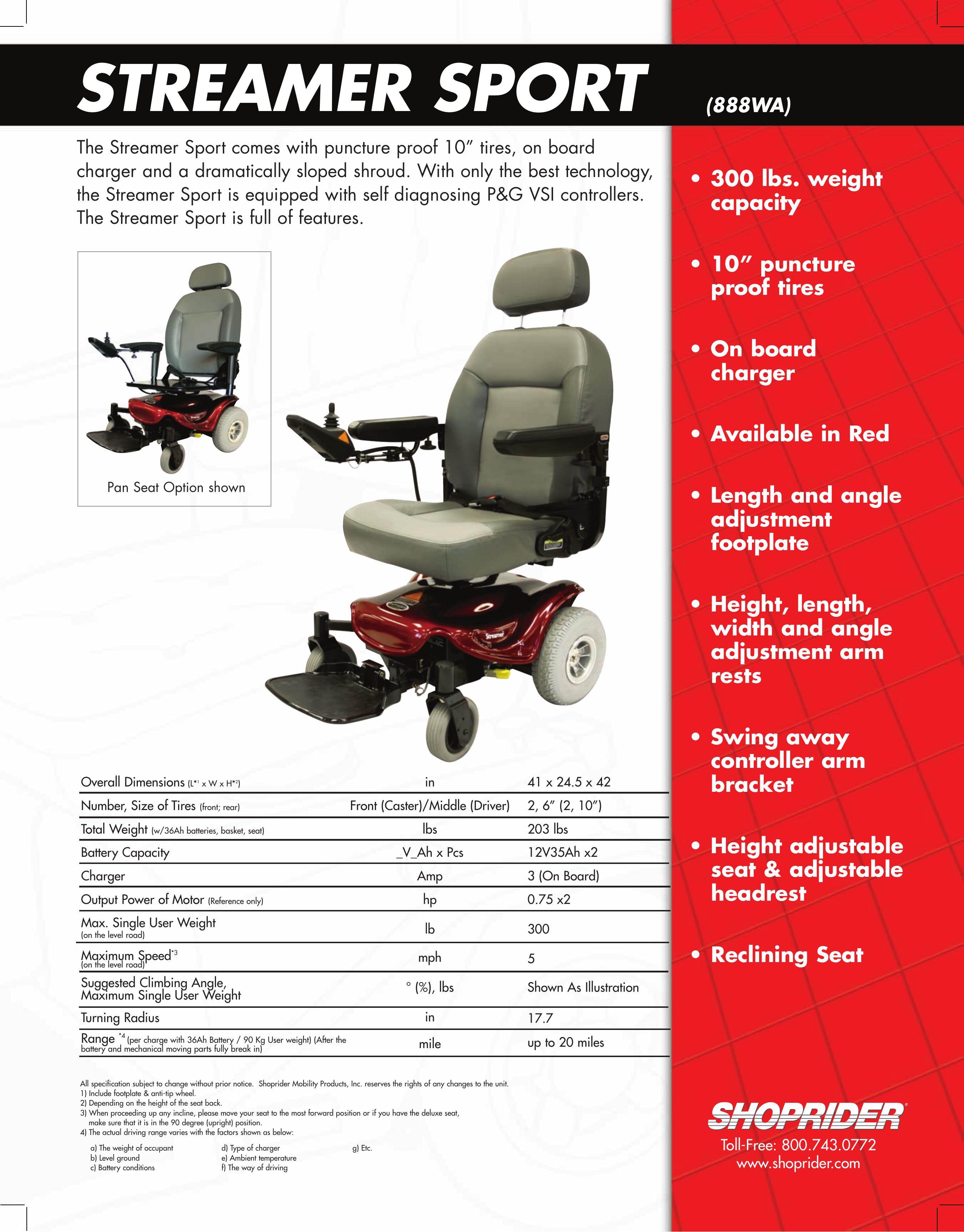 Shoprider 888WA Mobility Aid User Manual