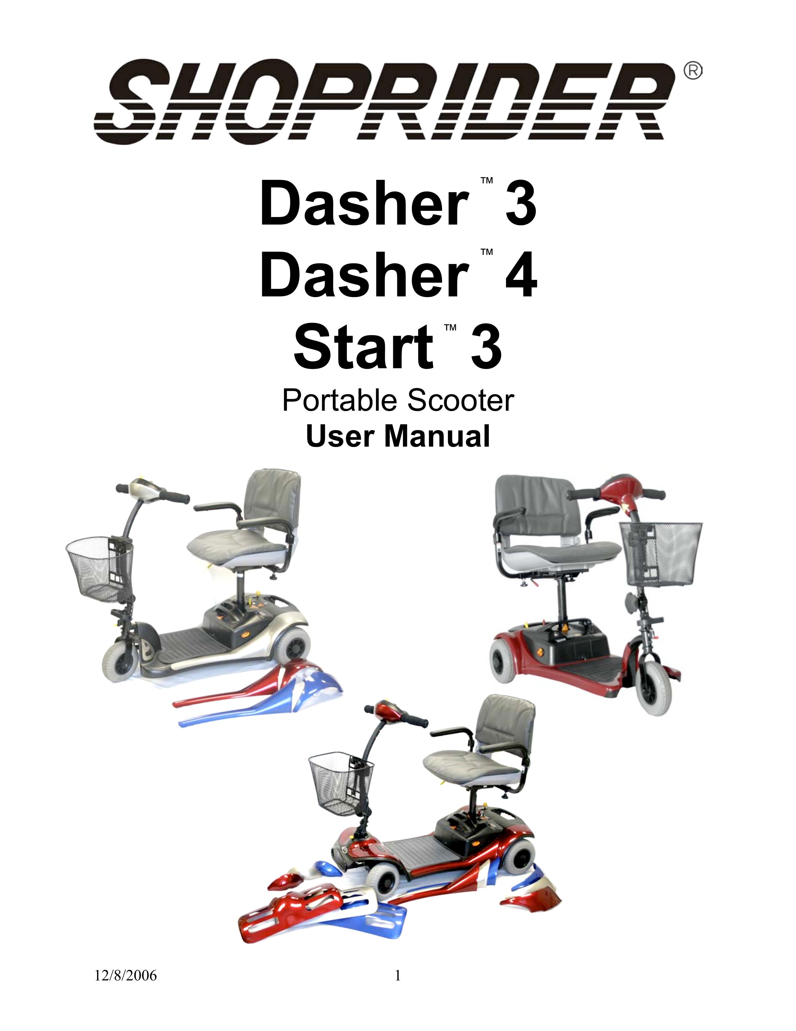 Shoprider Dasher 3 Mobility Aid User Manual