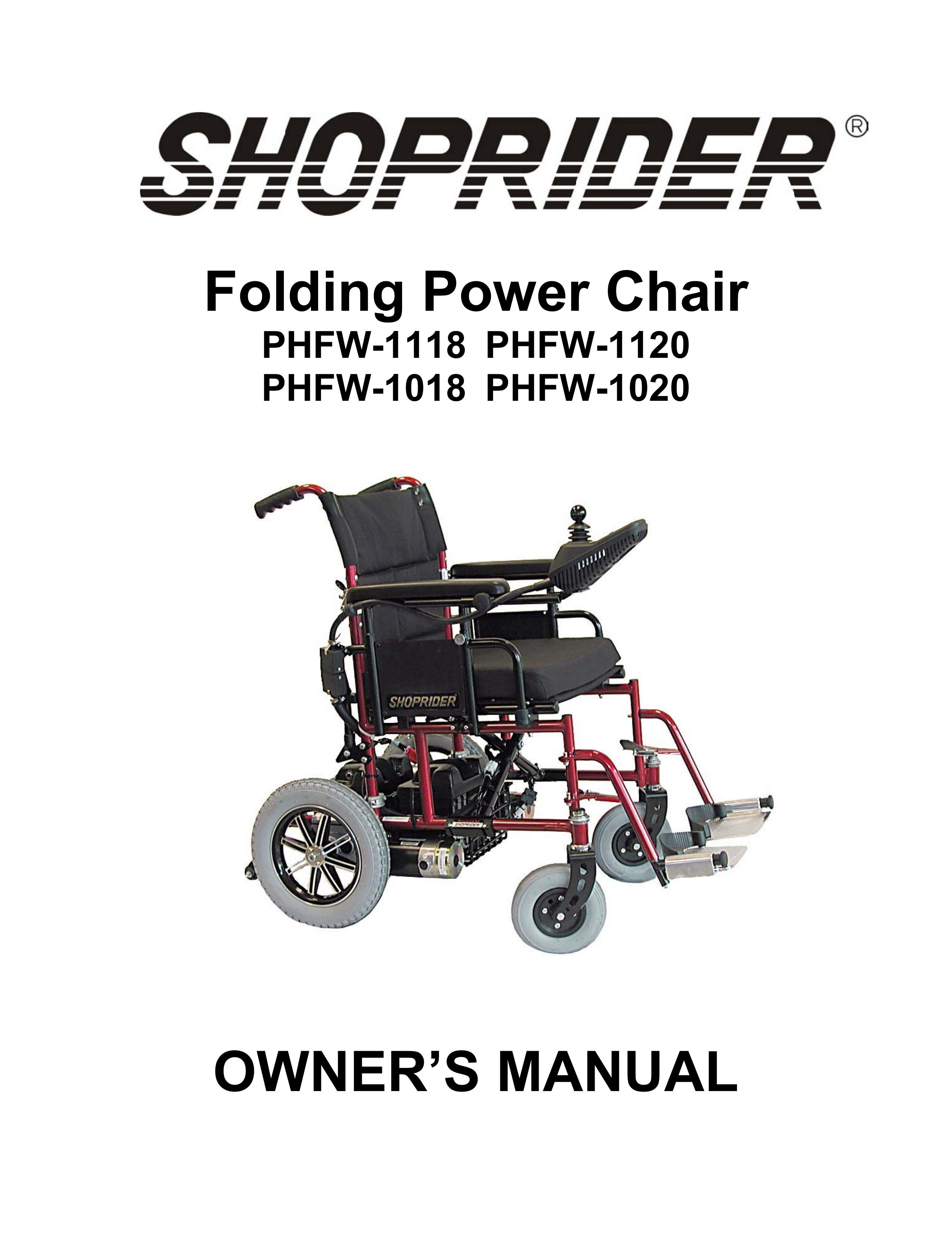 Shoprider PHFW-1020 Mobility Aid User Manual