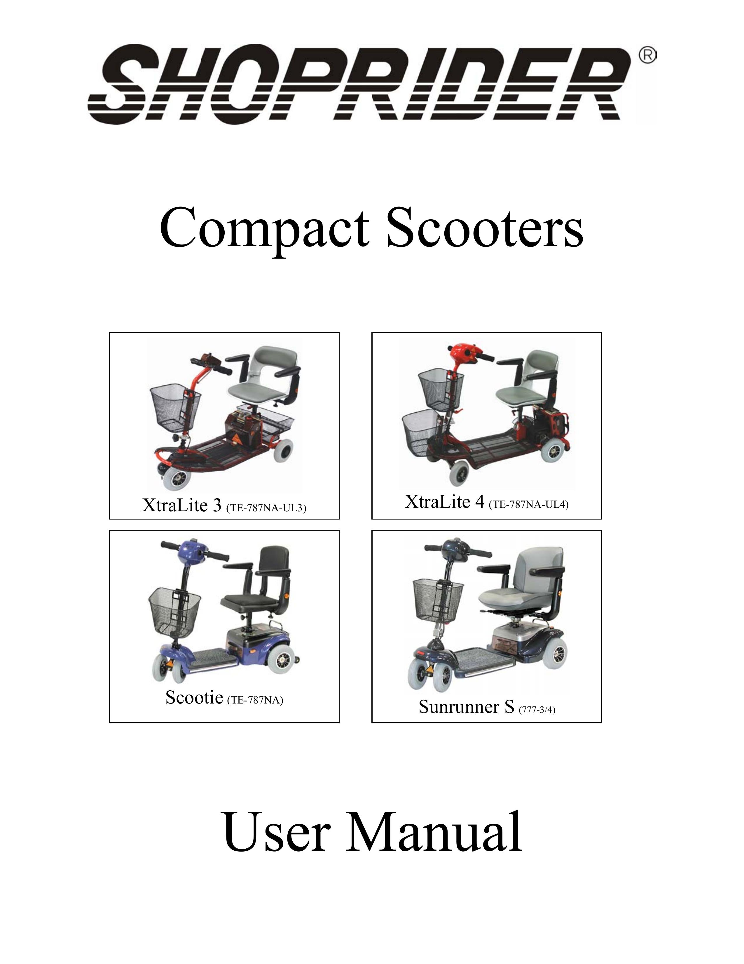Shoprider Scootie TE-787NA Mobility Aid User Manual
