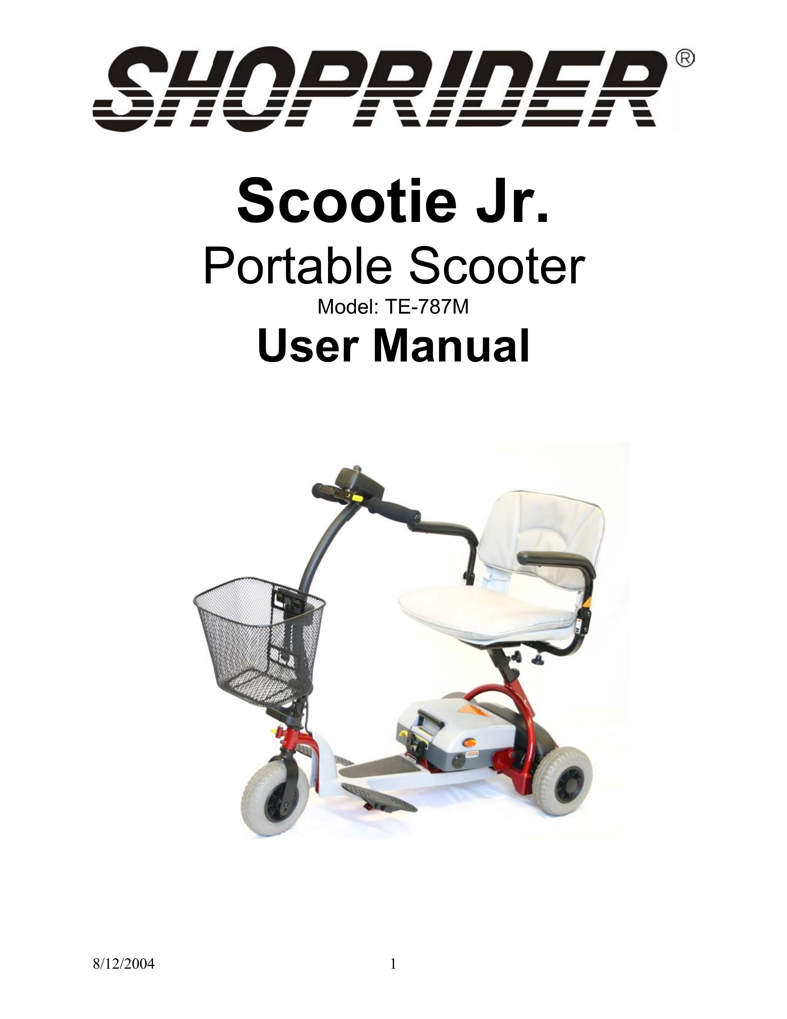 Shoprider TE-787M Mobility Aid User Manual