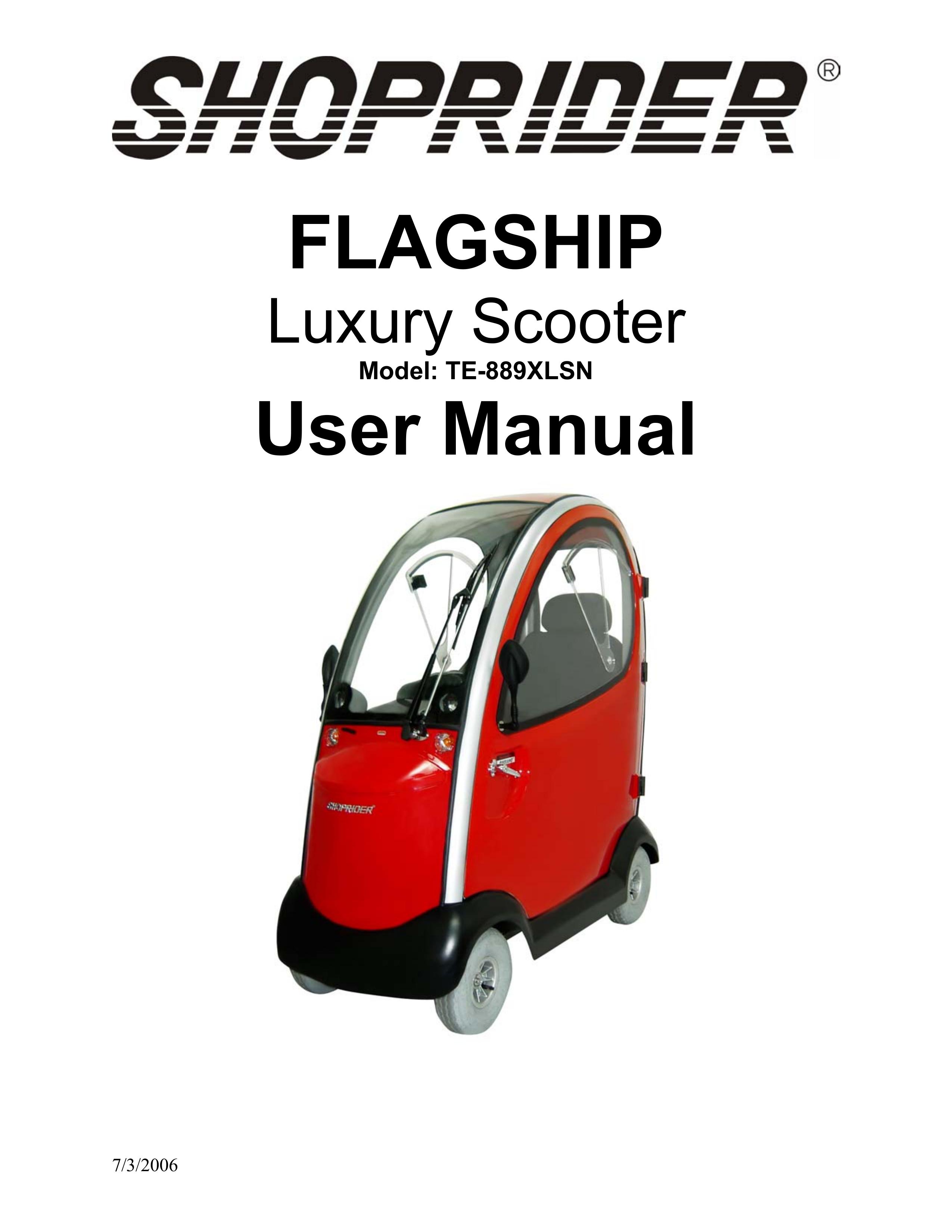 Shoprider TE-889XLSN Mobility Aid User Manual