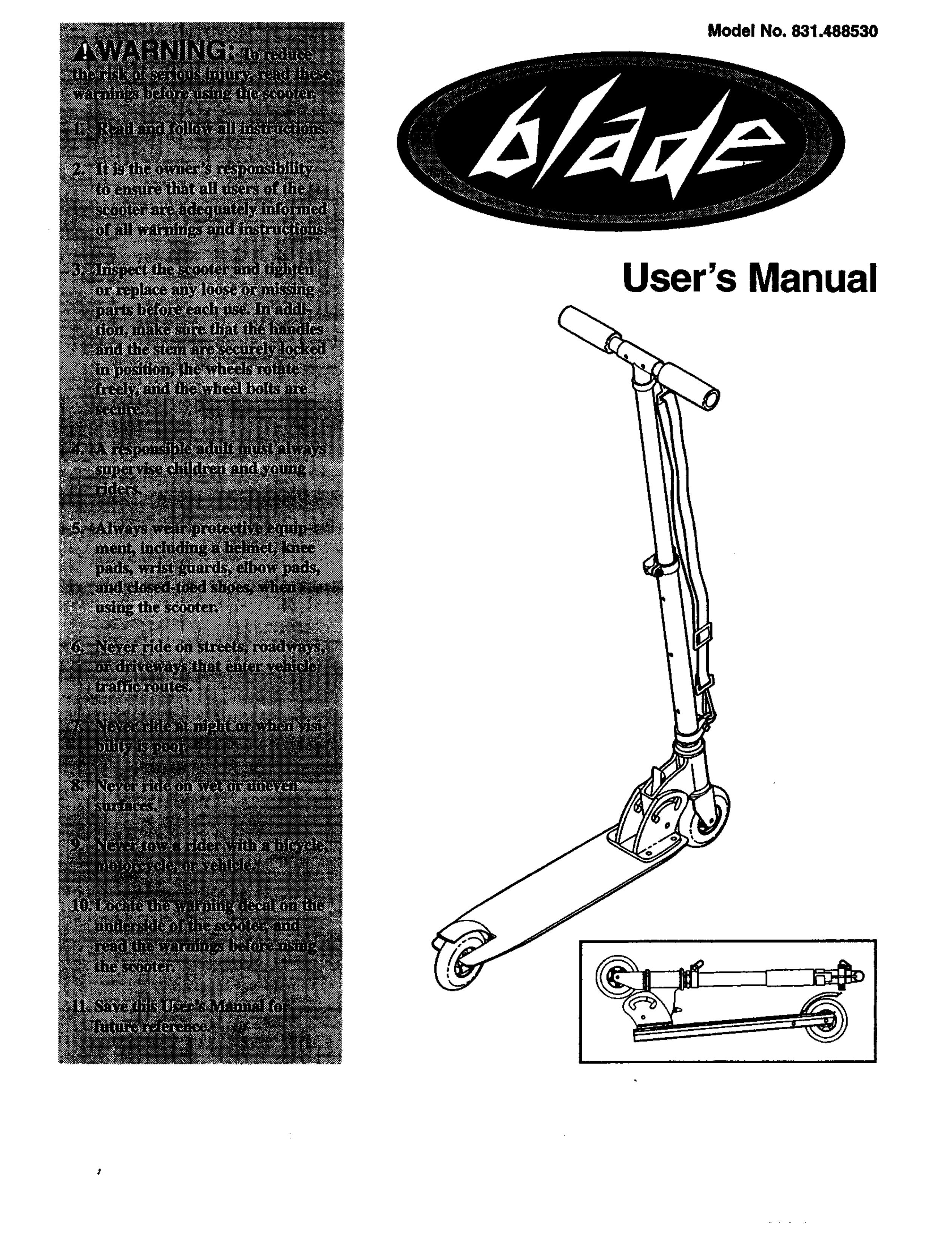 Blade ICE 831.48853 Mobility Scooter User Manual