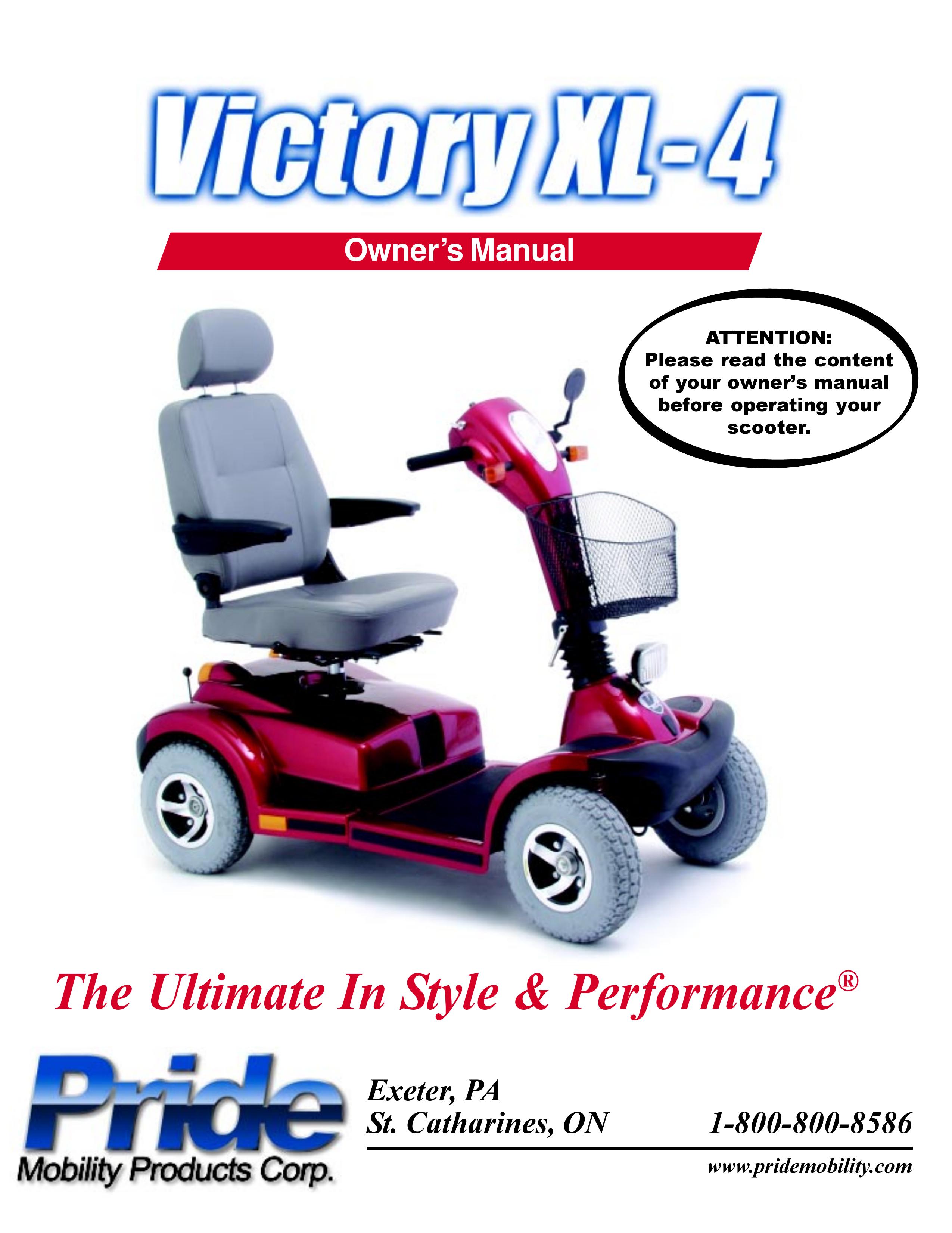 Pride Mobility SC2700 Mobility Scooter User Manual