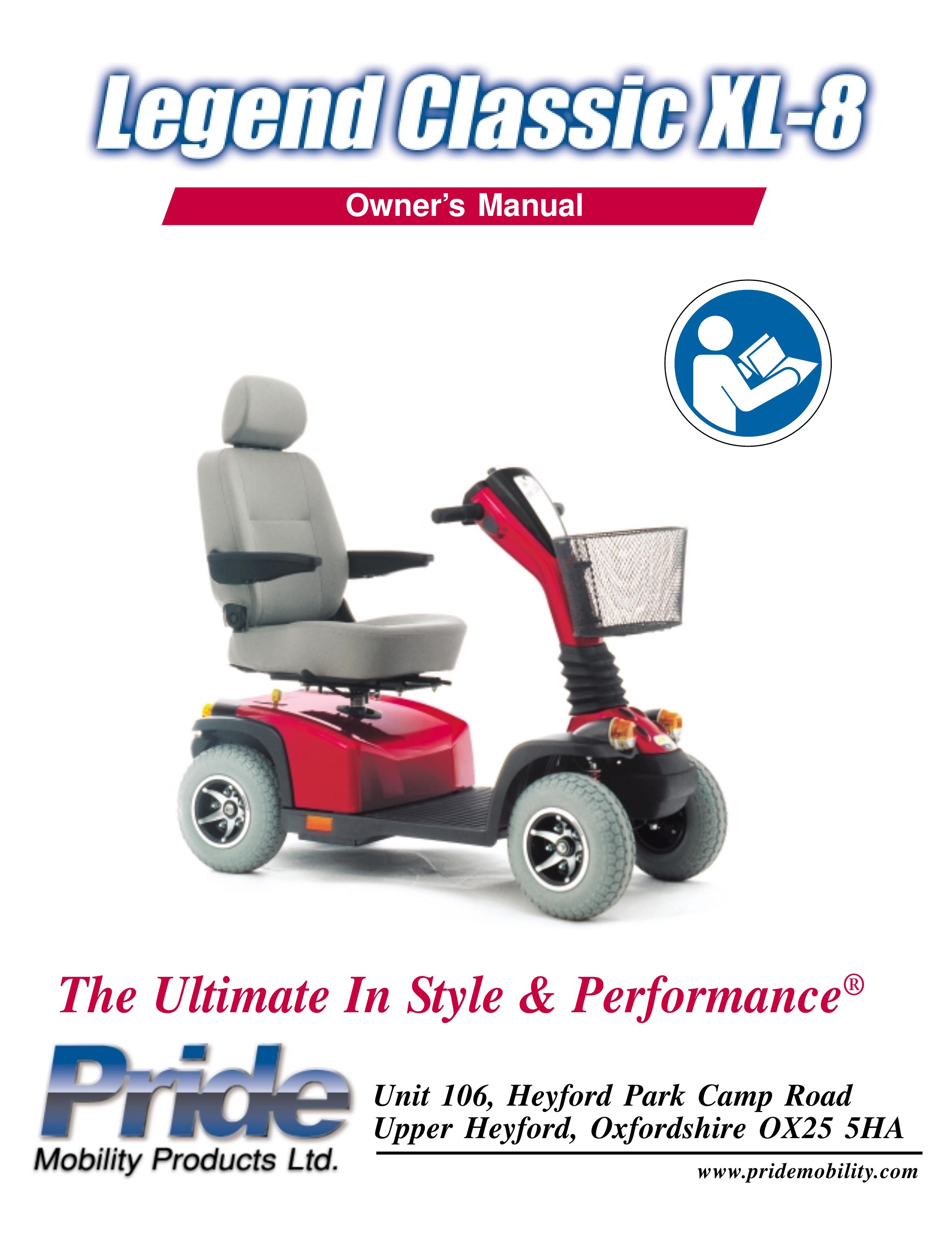Pride Mobility XL-8 Mobility Scooter User Manual