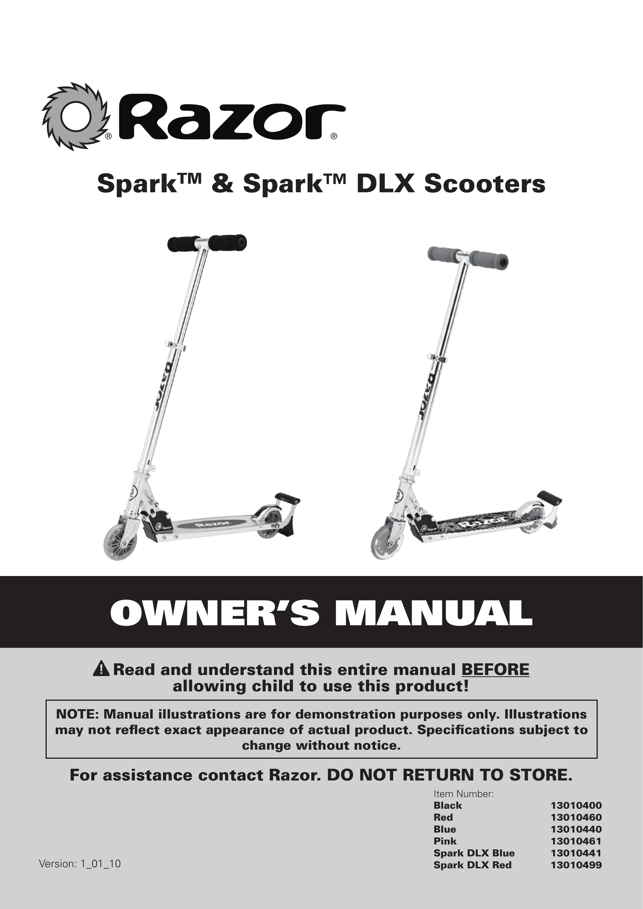 Razor 13010400 Mobility Scooter User Manual