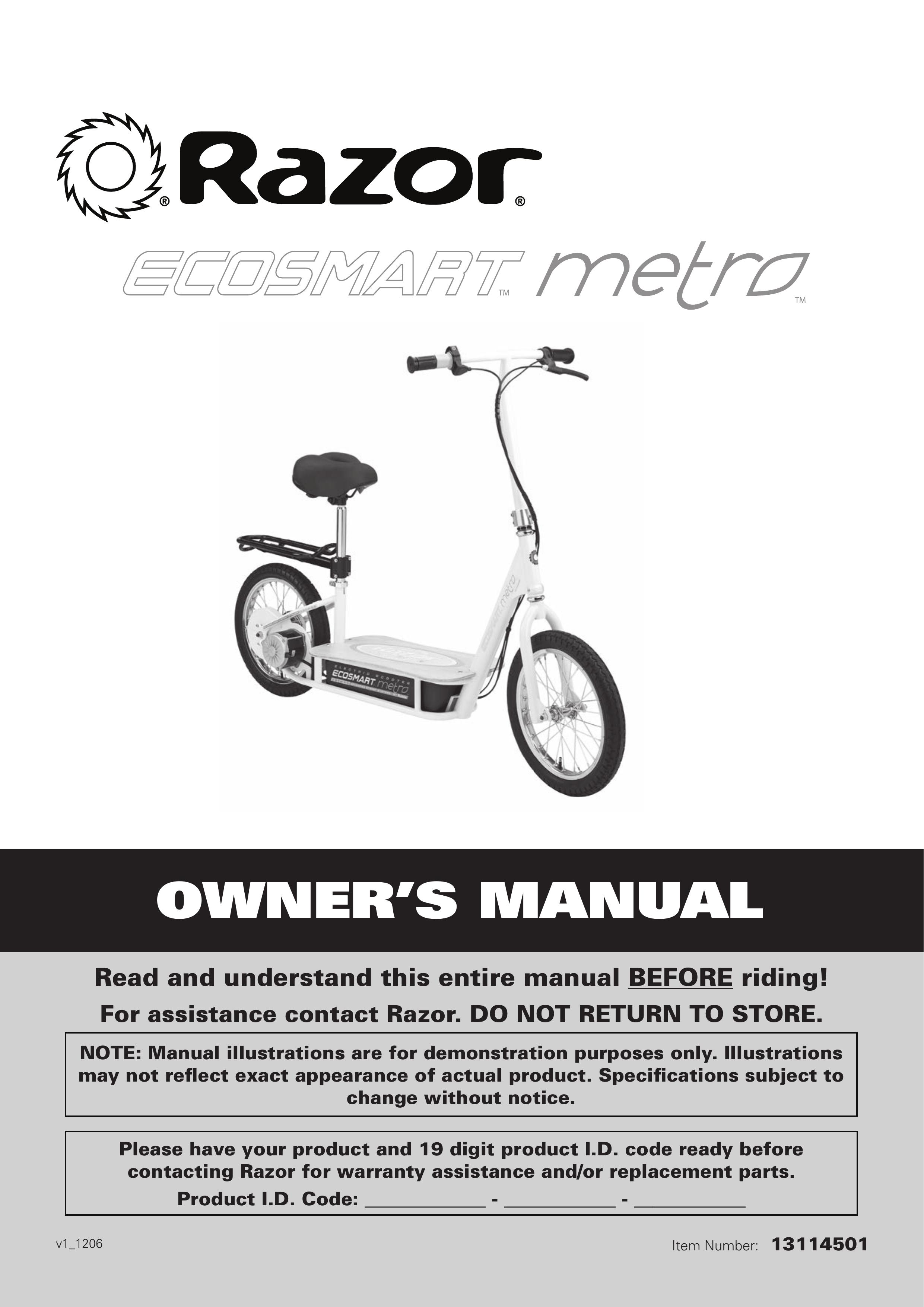 Razor 13114501 Mobility Scooter User Manual