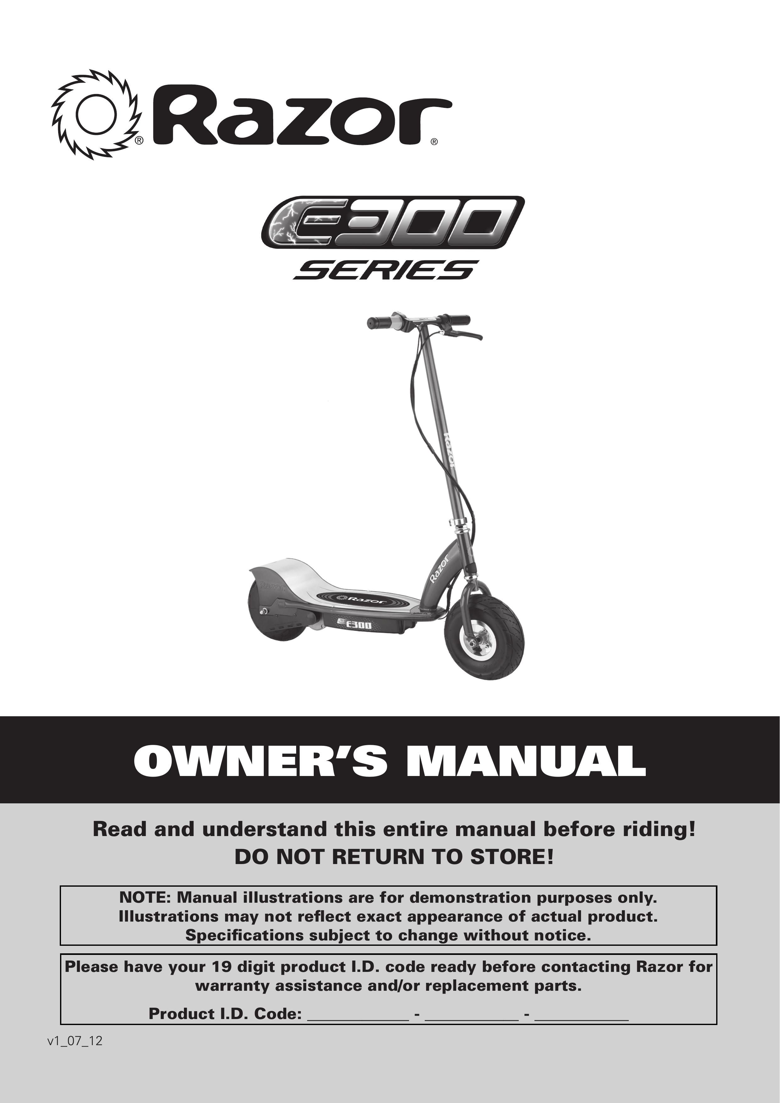 Razor E300 Mobility Scooter User Manual
