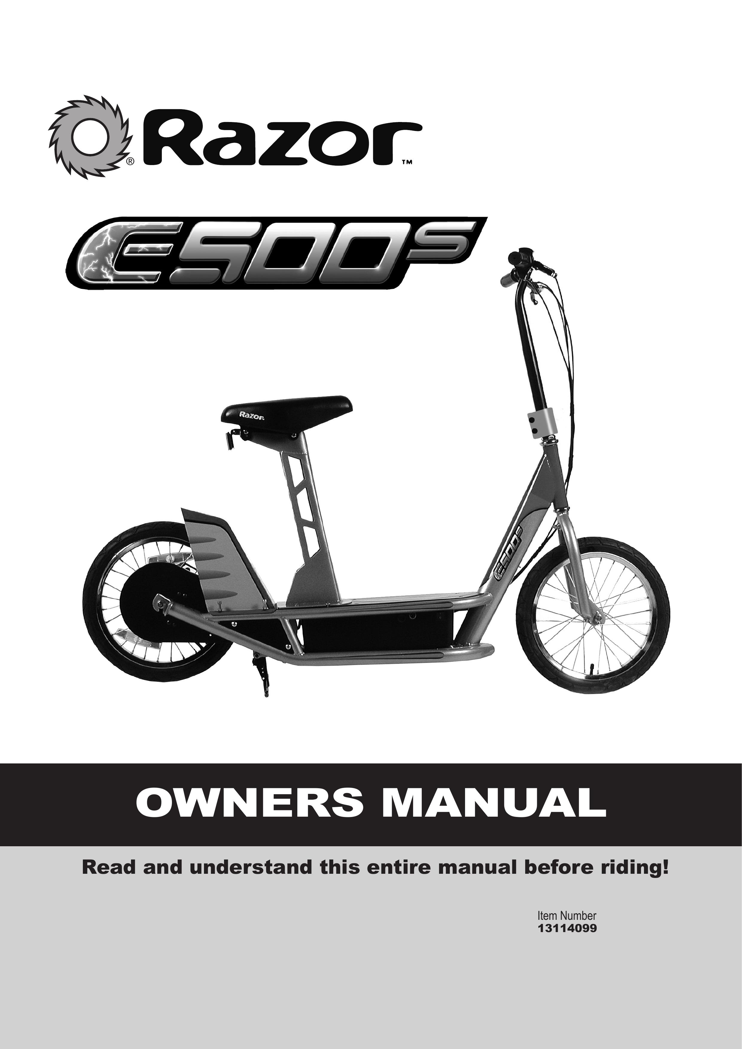 Razor E500S Mobility Scooter User Manual
