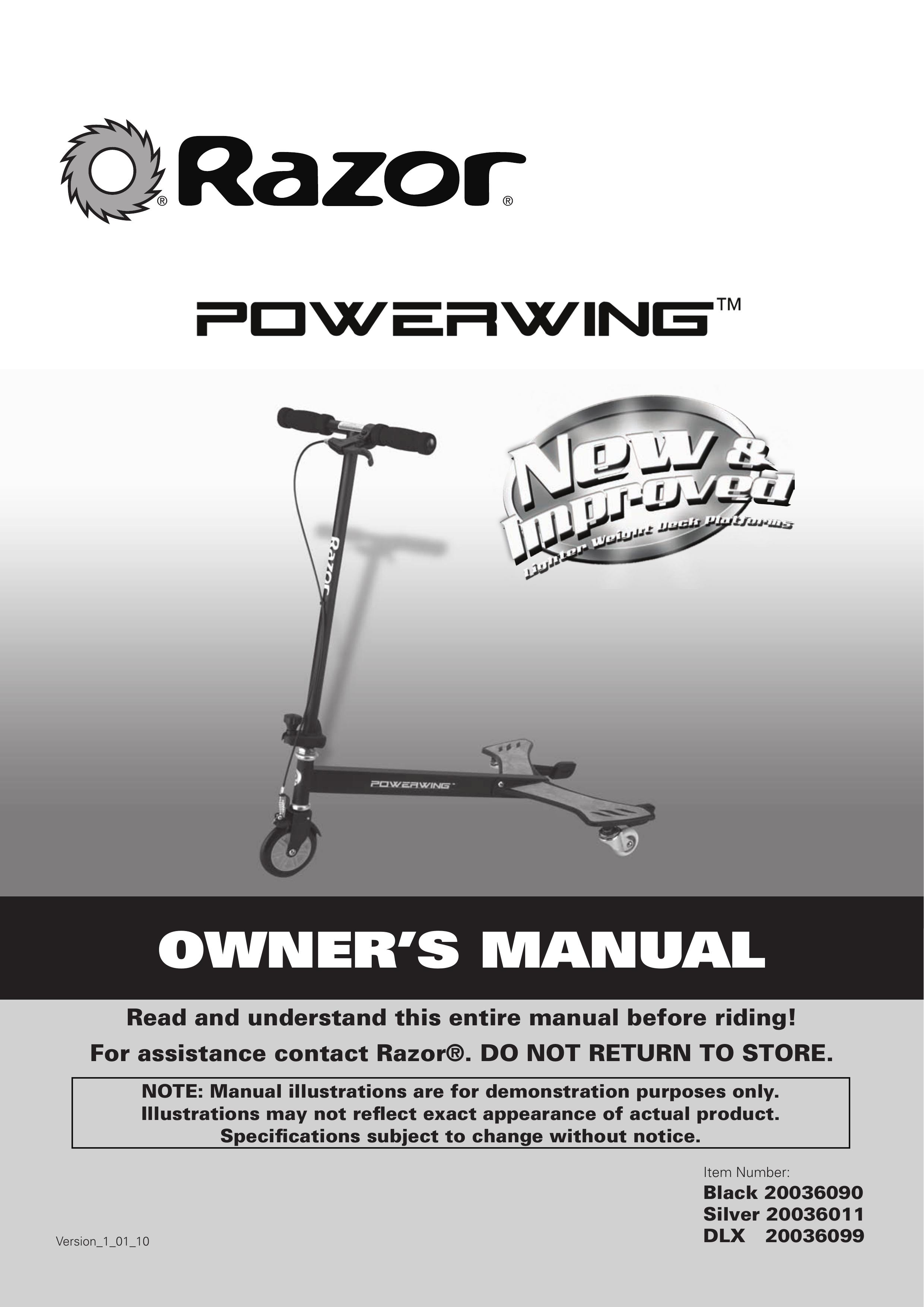 Razor Powerwing Mobility Scooter User Manual