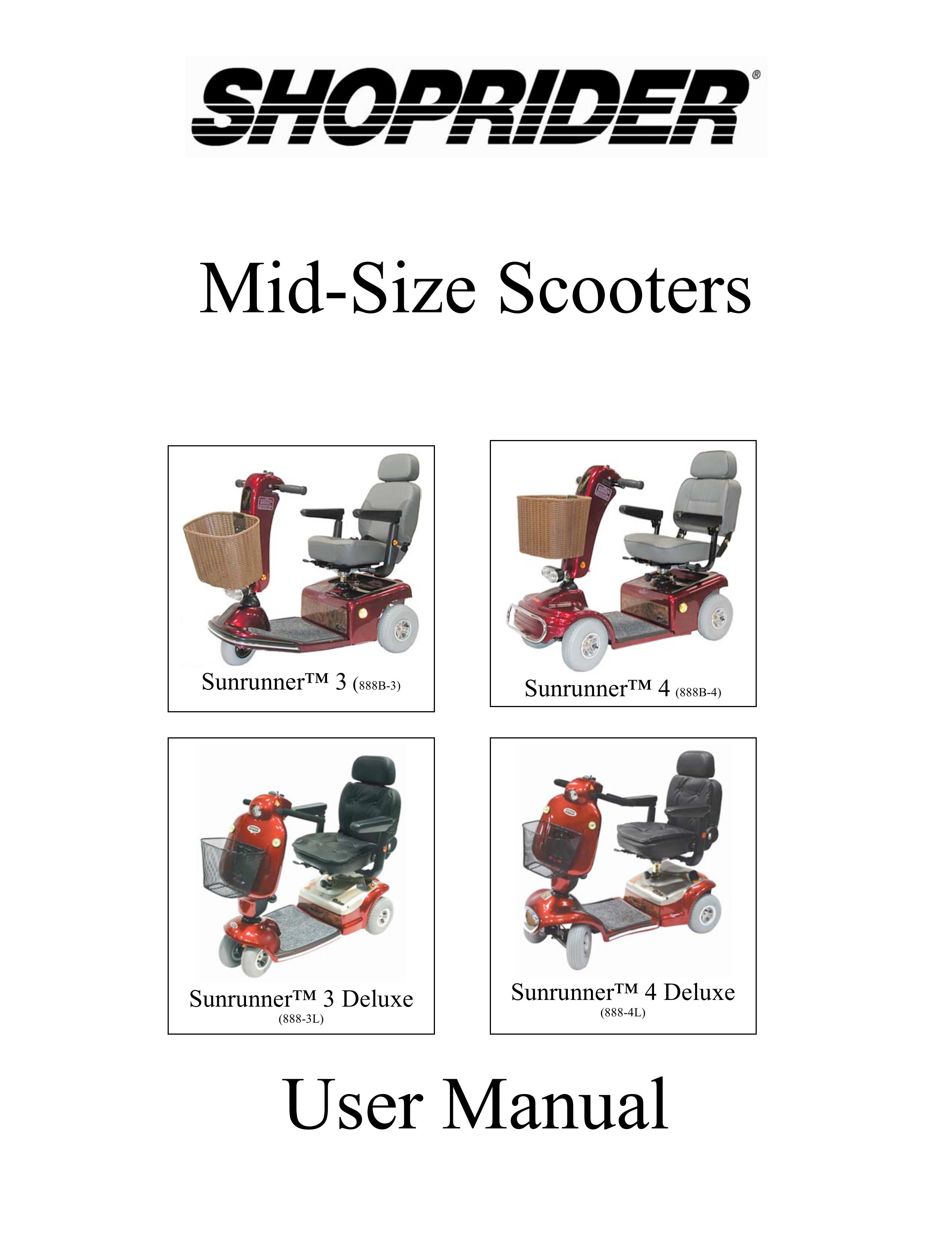 Shoprider 888B-3 Mobility Scooter User Manual