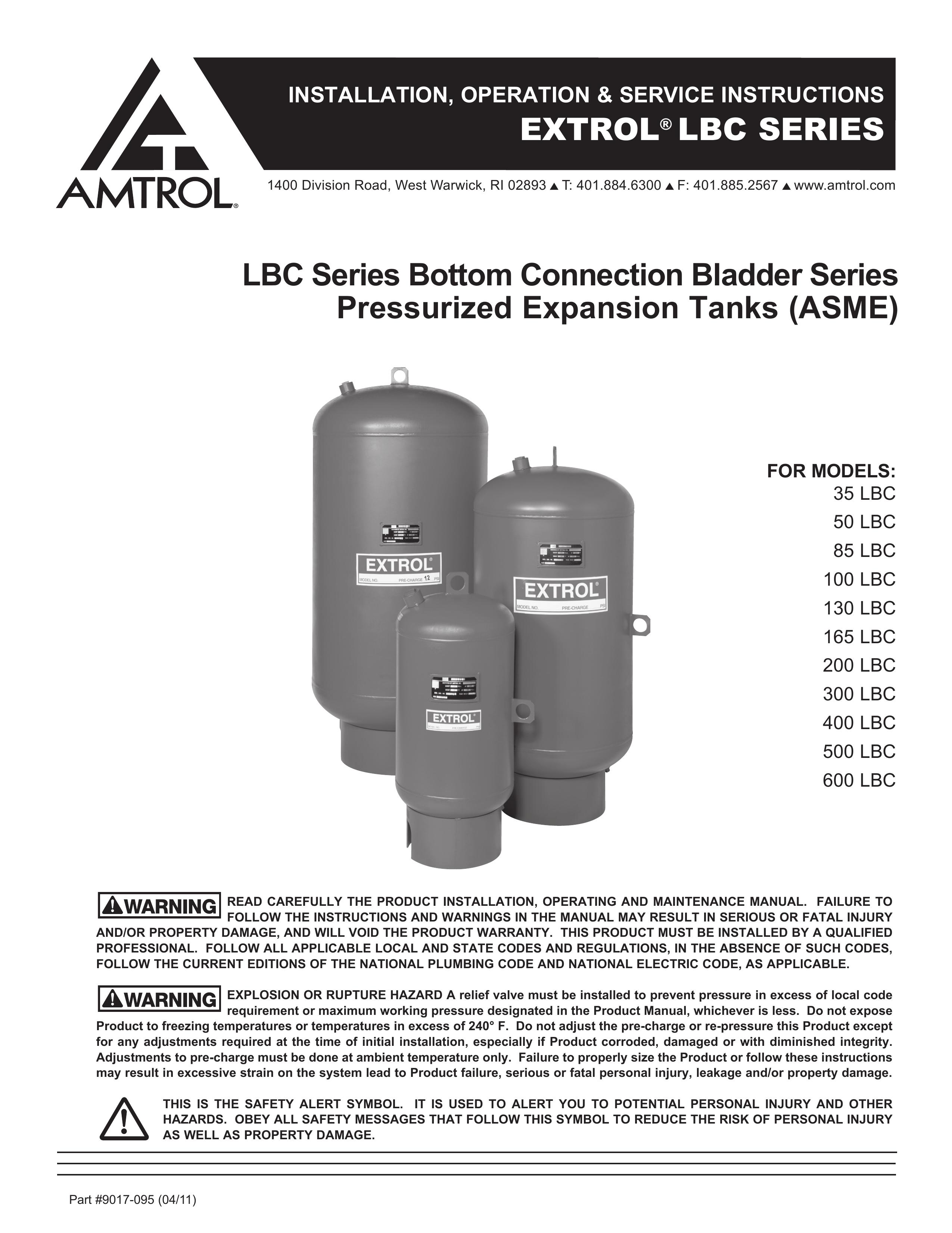 Amtrol 130 LBC Oxygen Equipment User Manual