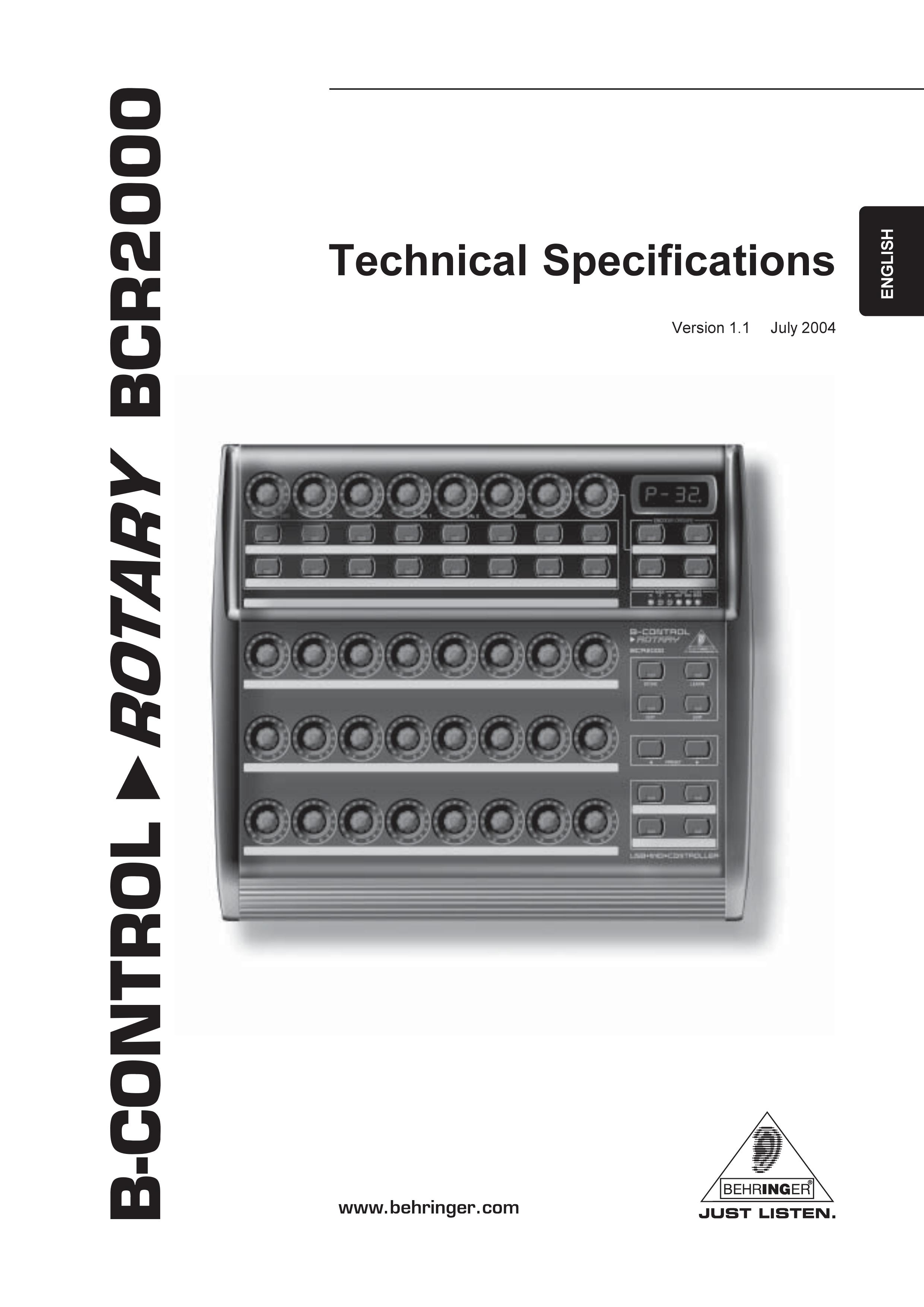 Behringer BCR200 Oxygen Equipment User Manual