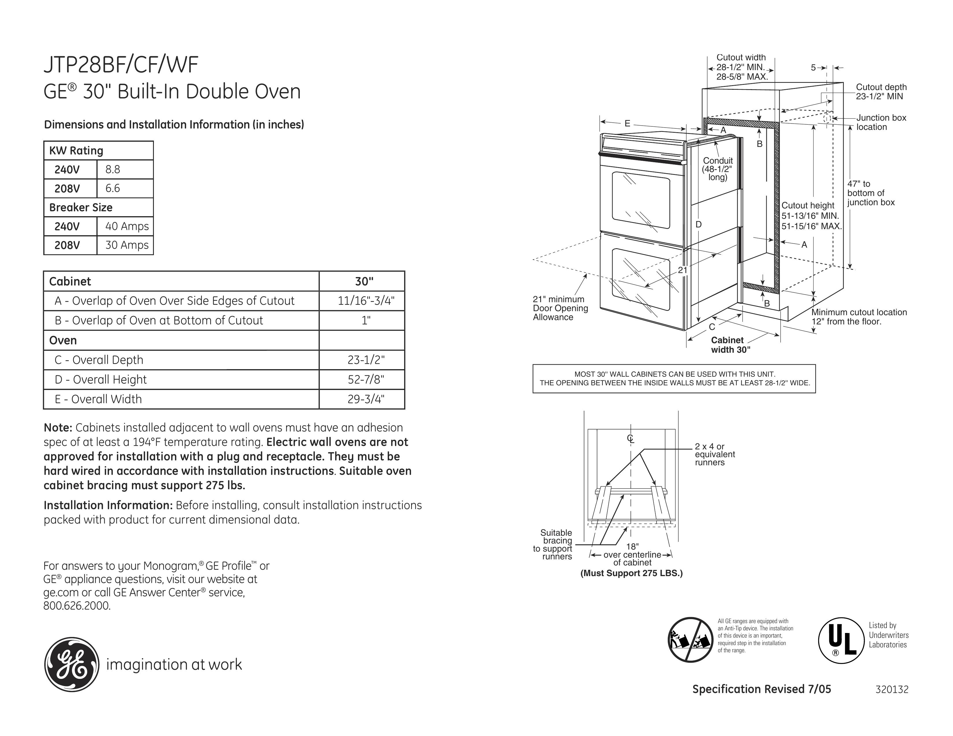 GE JTP28BF/CF/WF Oxygen Equipment User Manual