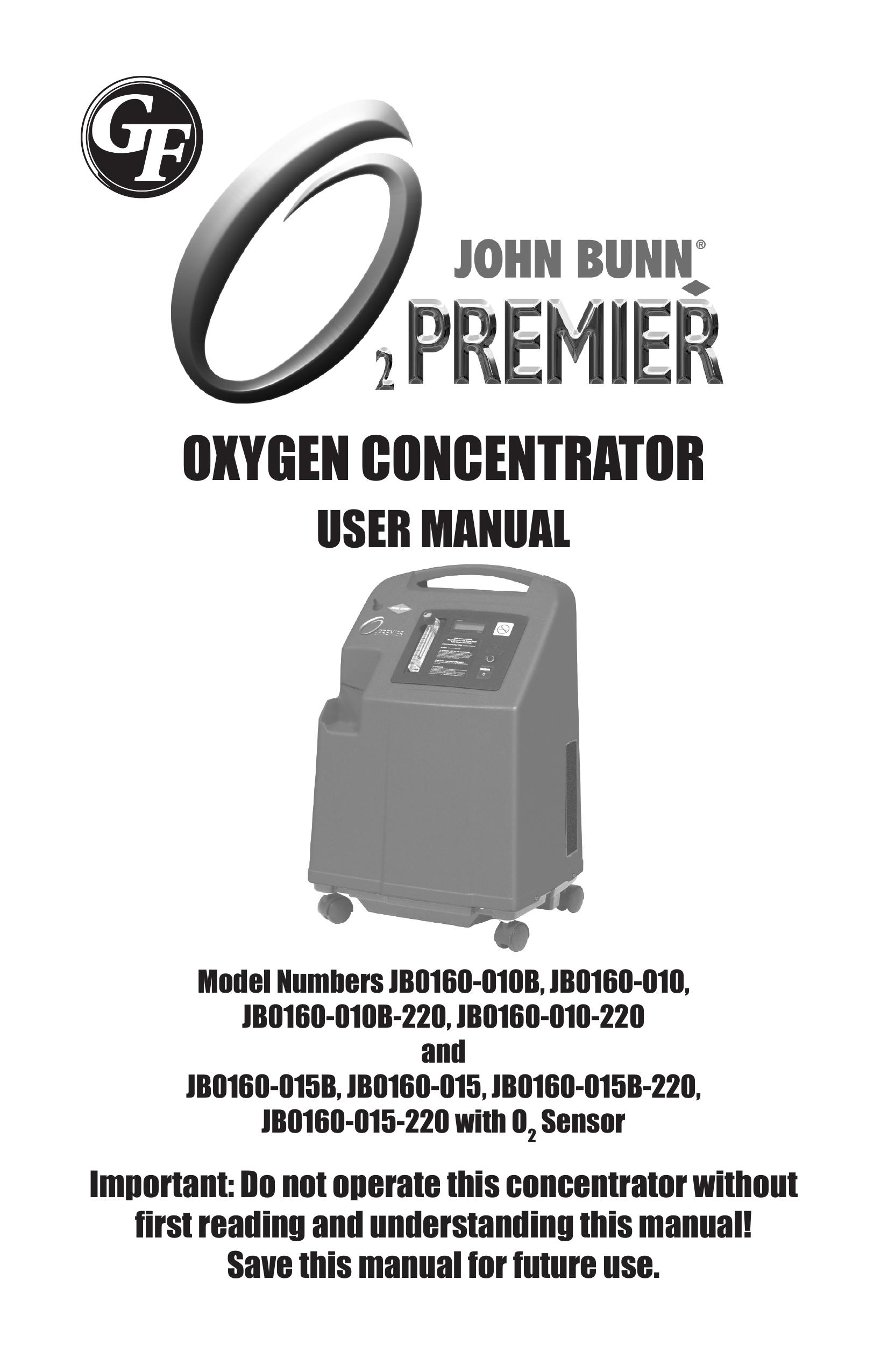 Graham Field JB0160-010B-220 Oxygen Equipment User Manual